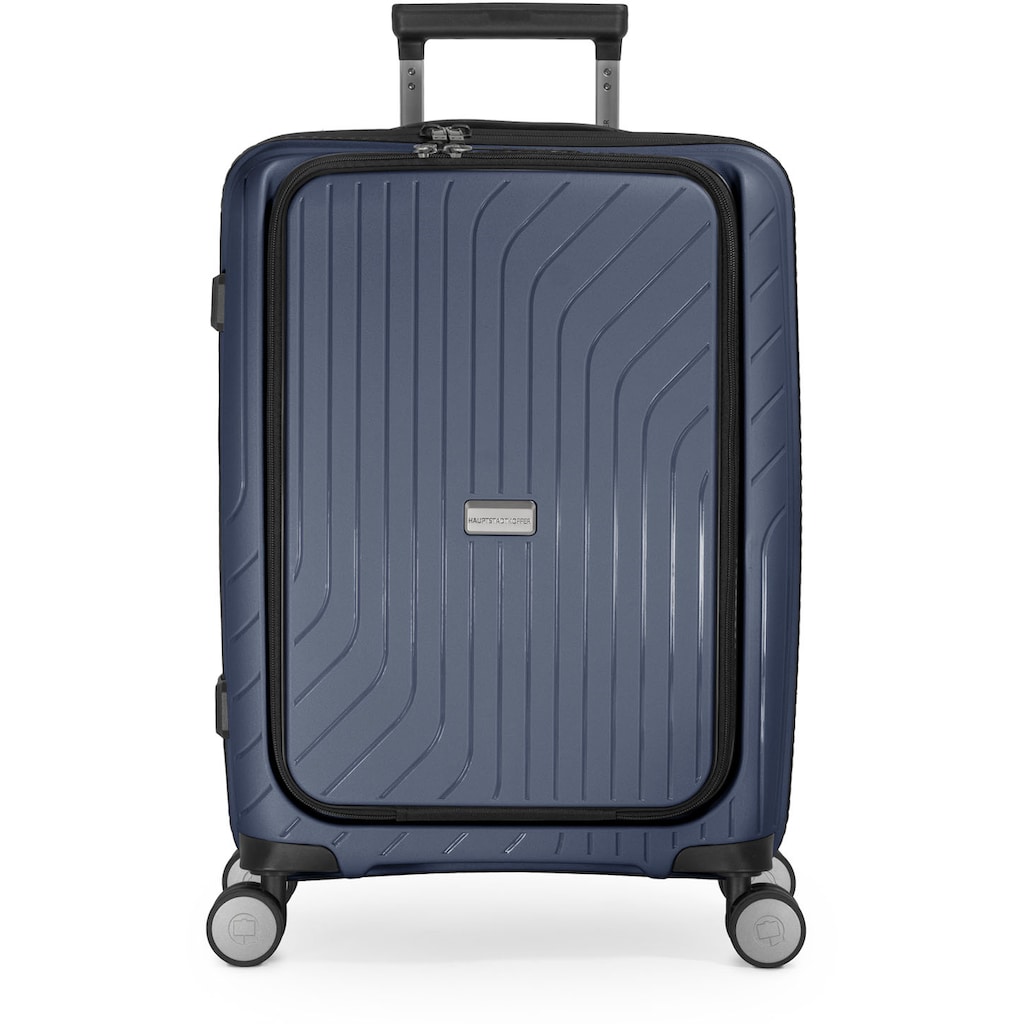 Hauptstadtkoffer Hartschalen-Trolley »TXL, dunkelblau, 55 cm«, 4 Rollen