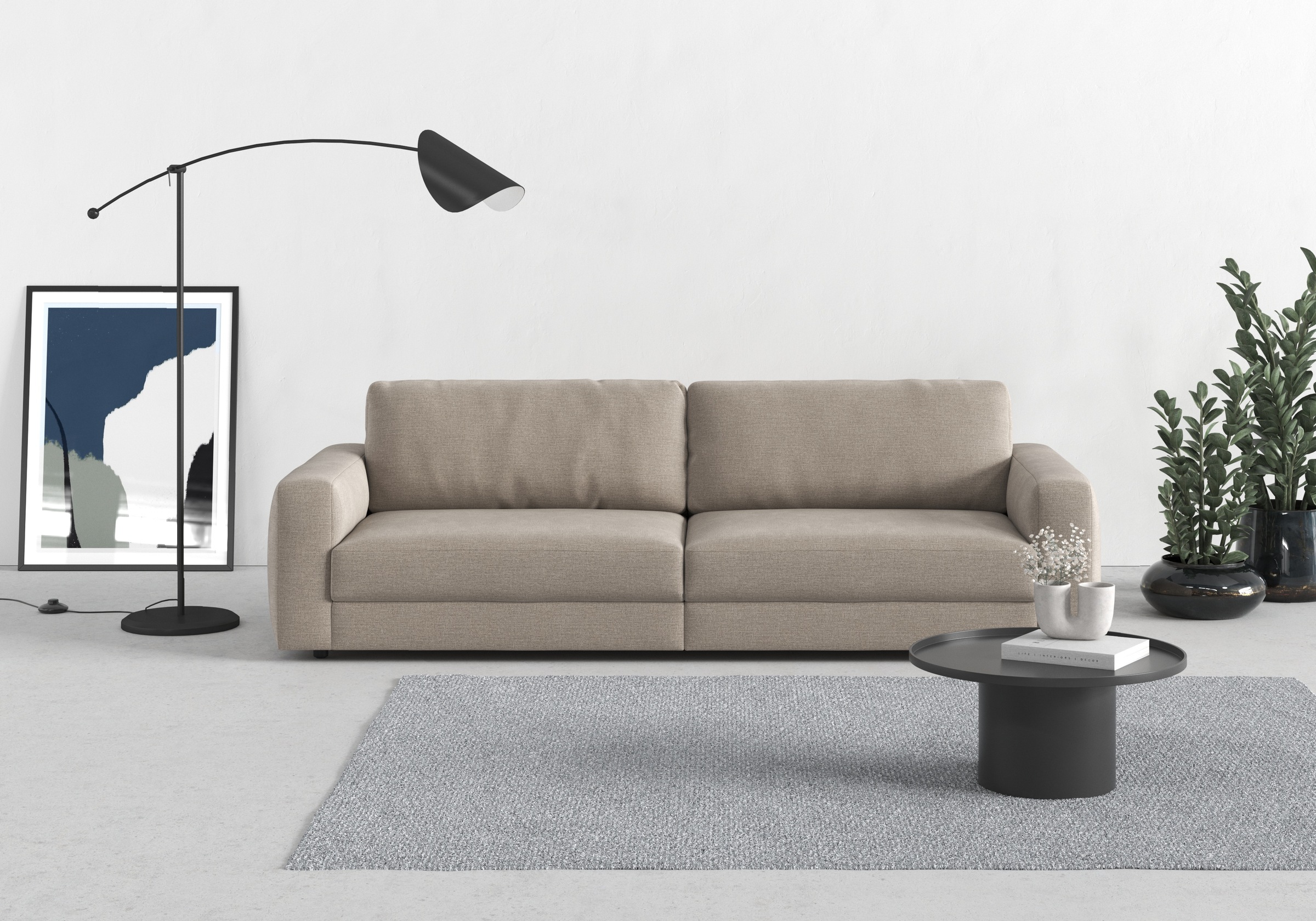 TRENDMANUFAKTUR Big-Sofa »Bourbon, Designsofa,«, mit extra hohem Sitzkomfort, in trendigem Cord Bezug erhältlich