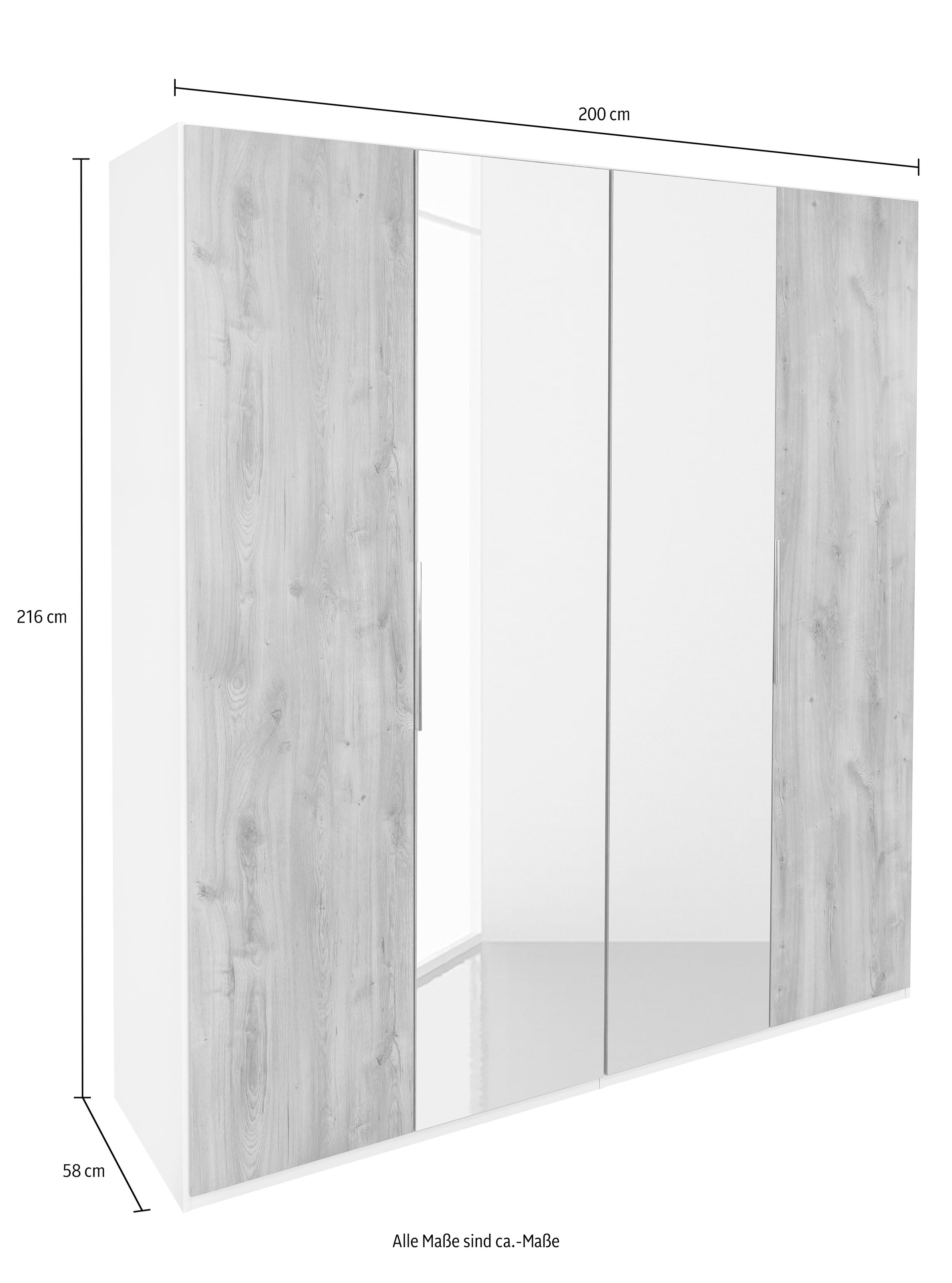 Wimex Kleiderschrank »Level by fresh to go«, mit Spiegeltüren