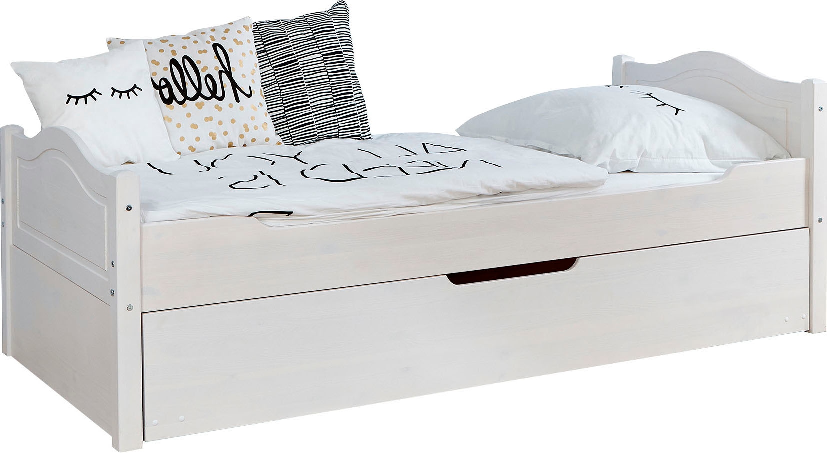 Ticaa Jugendbett »Leni«, Einzelbett, inkl. Zusatzbett und Rollrost