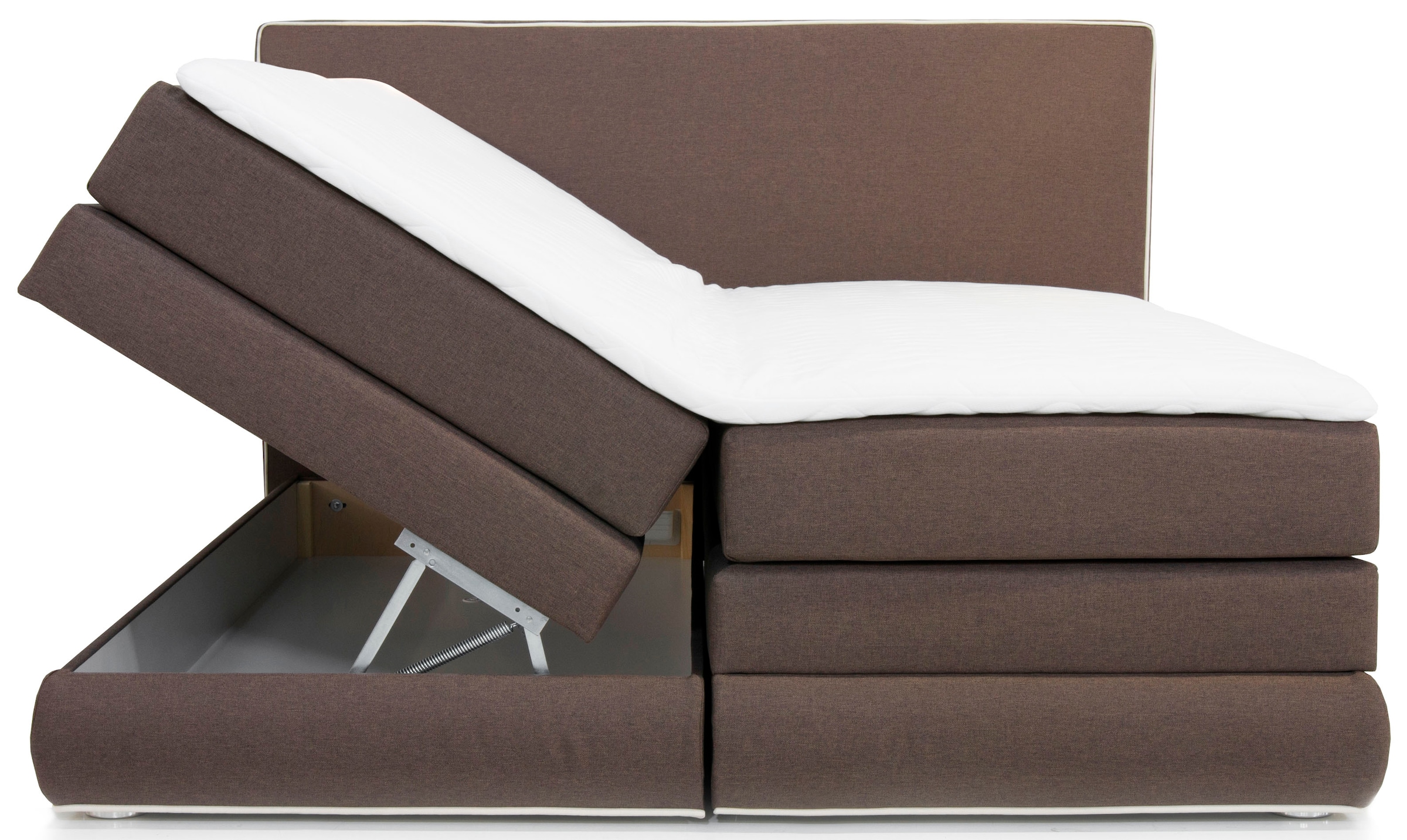 COLLECTION AB Boxspringbett »Ninoni«, inkl. Bettkasten, Topper und wahlweise mit LED-Beleuchtung