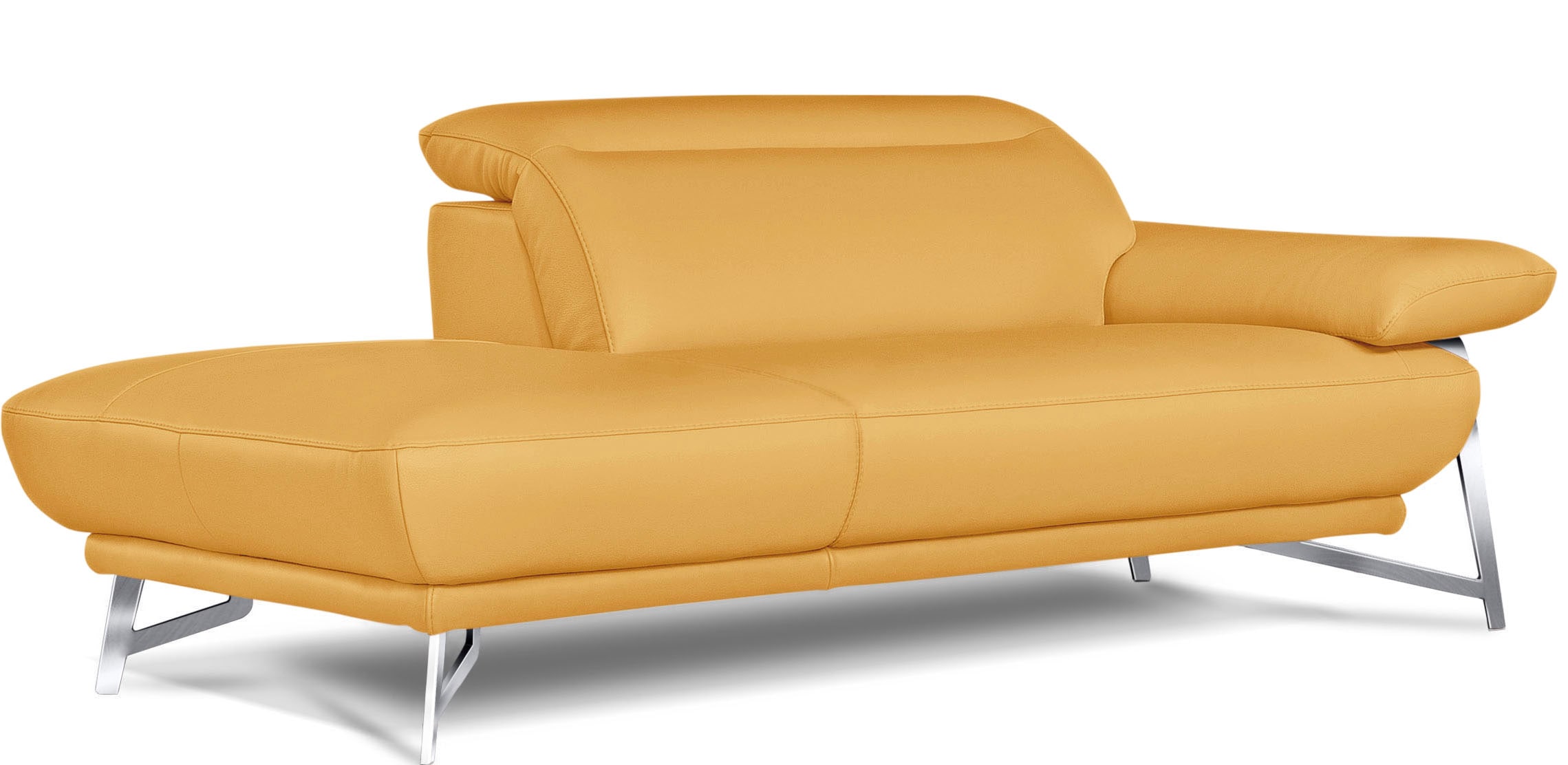 Egoitaliano Ottomane »Anais, Designsofa mit hohem Sitzkomfort, Designfuß«, Solitärmöbel als Blickfang, inkl. verstellbarer Kopfstützen