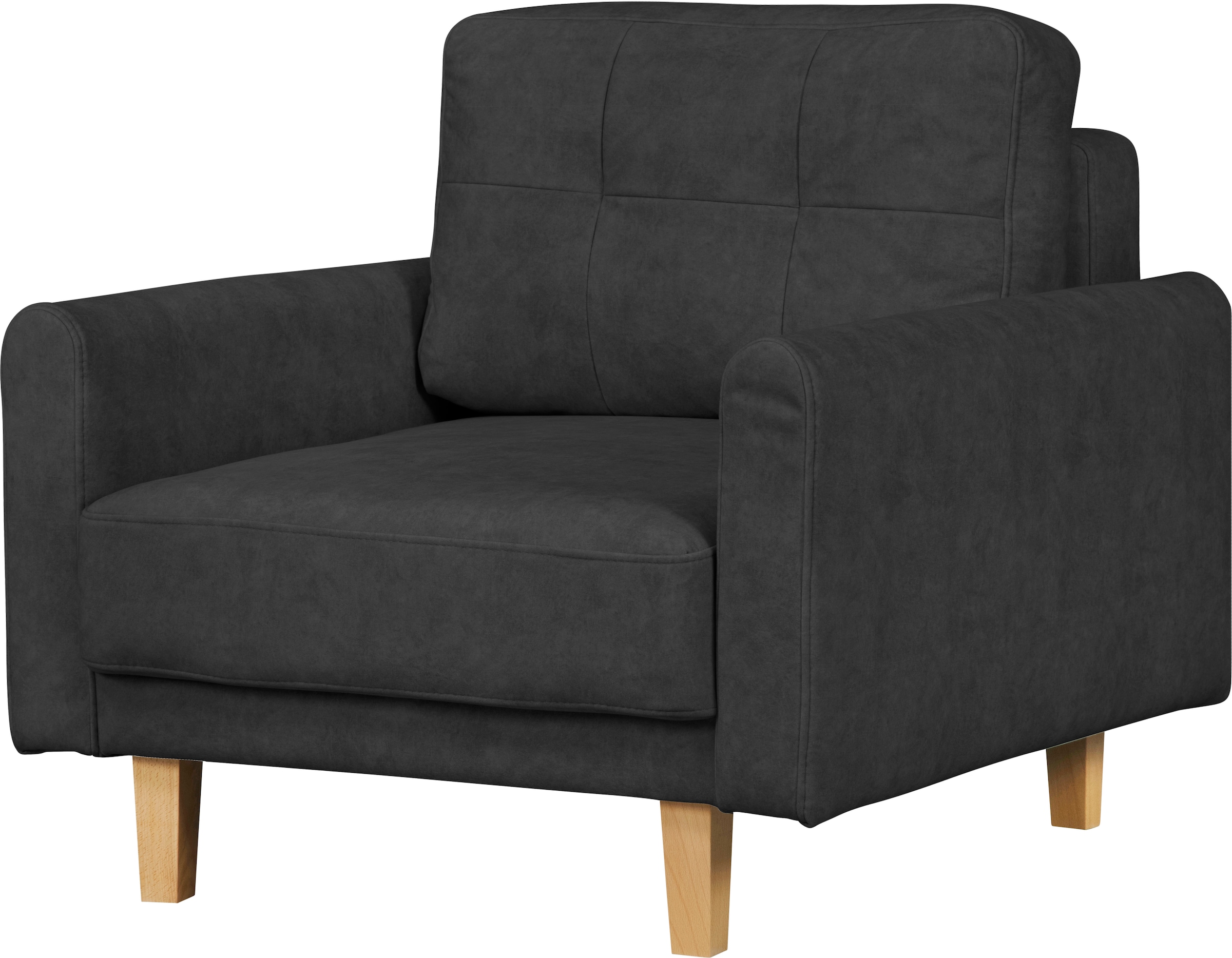 Home affaire Sessel »TRIPLO Relaxsessel mit Wellenunterfederung, Maße B/T/H: 95/100/89 cm«, Polstersessel mit Steppung im Rückenkissen, hohe Qualität