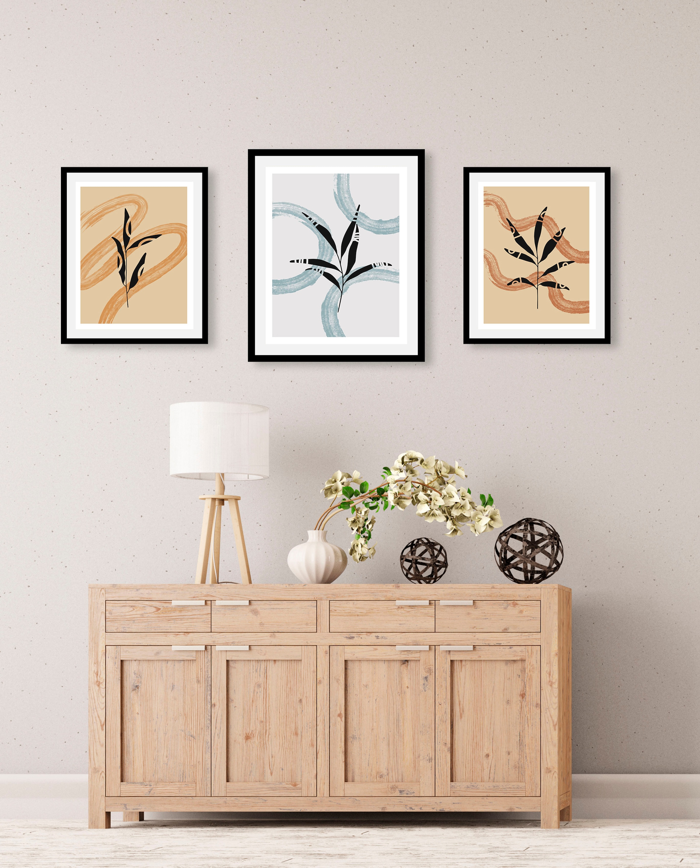 queence Bild »Set Hera« Abstrakt | Blumen | Figuren 1 Stk. tlg. gerahmt