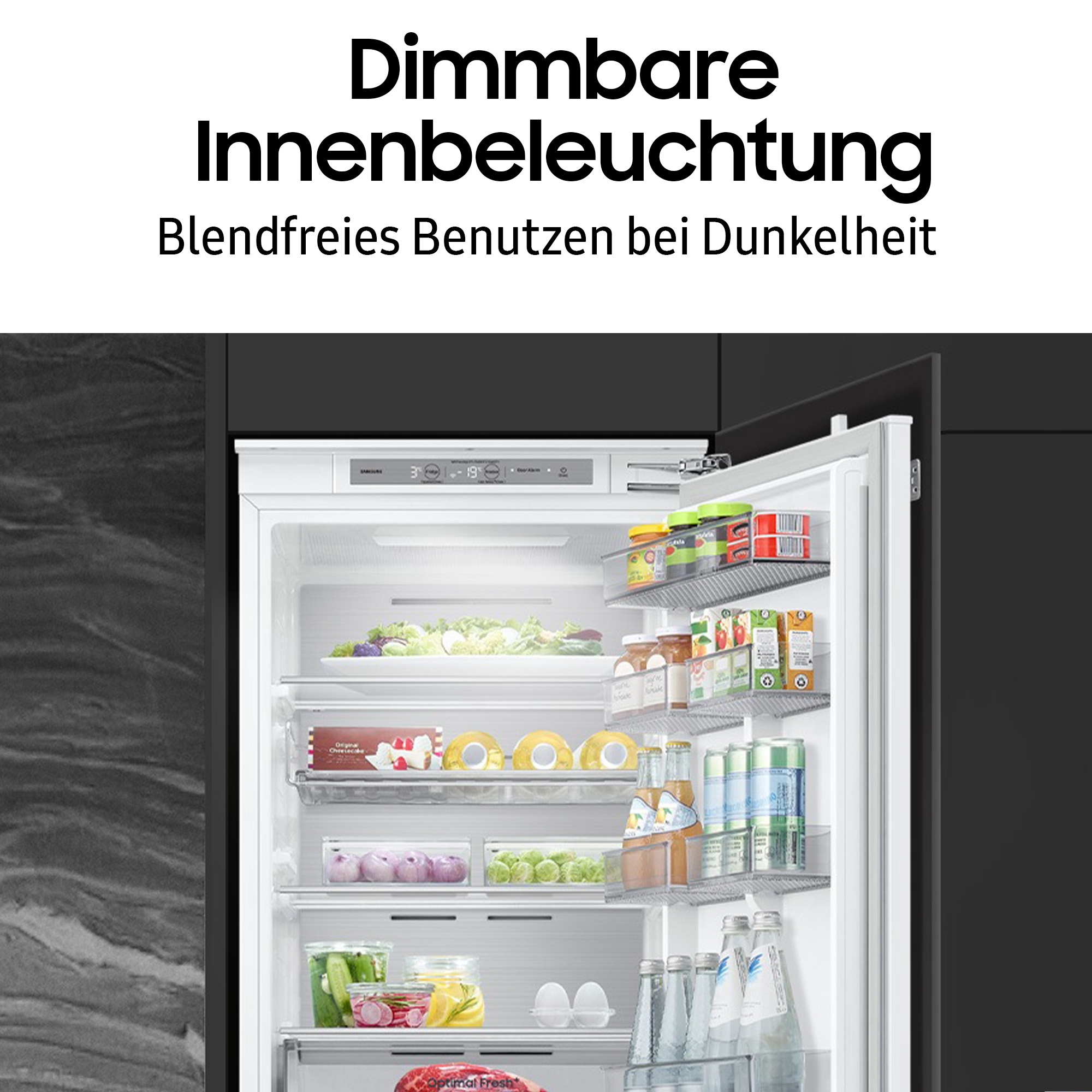 Samsung Einbaukühlgefrierkombination BRB8OF »BRB80F26BDFO«, Twin Cooling Plusᵀᴹ ‑ Verlängert Frische und Geschmack