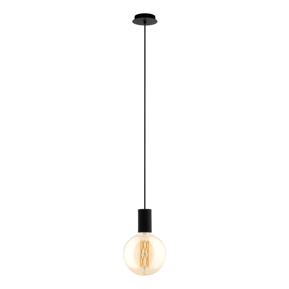 EGLO Hängeleuchte »POZUETA Schnurpendel, Pendelllampe, schwarz, Stahl, Esstischlampe, E27«, 1 flammig, Leuchtmittel E27 | ohne Leuchtmittel, Hängelampe, Wohnzimmerlampe, Vintage, Industrial, modern, 110x12,5cm