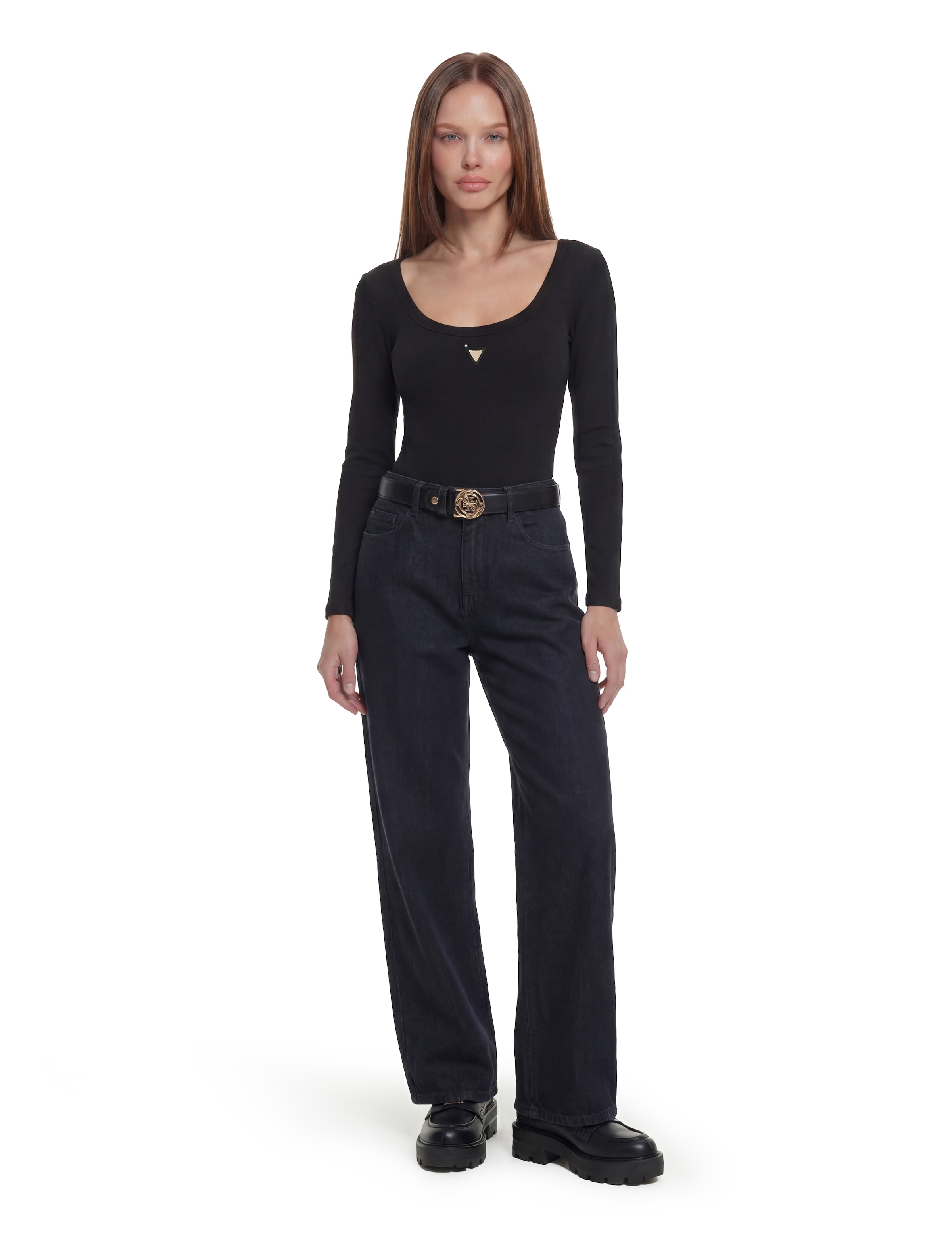 Guess Langarmbody »COLETTE LS BODYSUIT« in Stretch-Qualität, Druckknöpfe