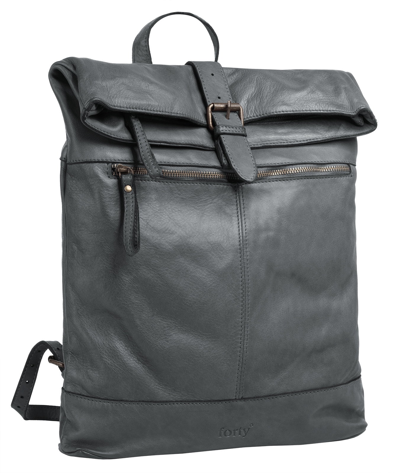 forty° Tagesrucksack, echt Leder, Made in Italy