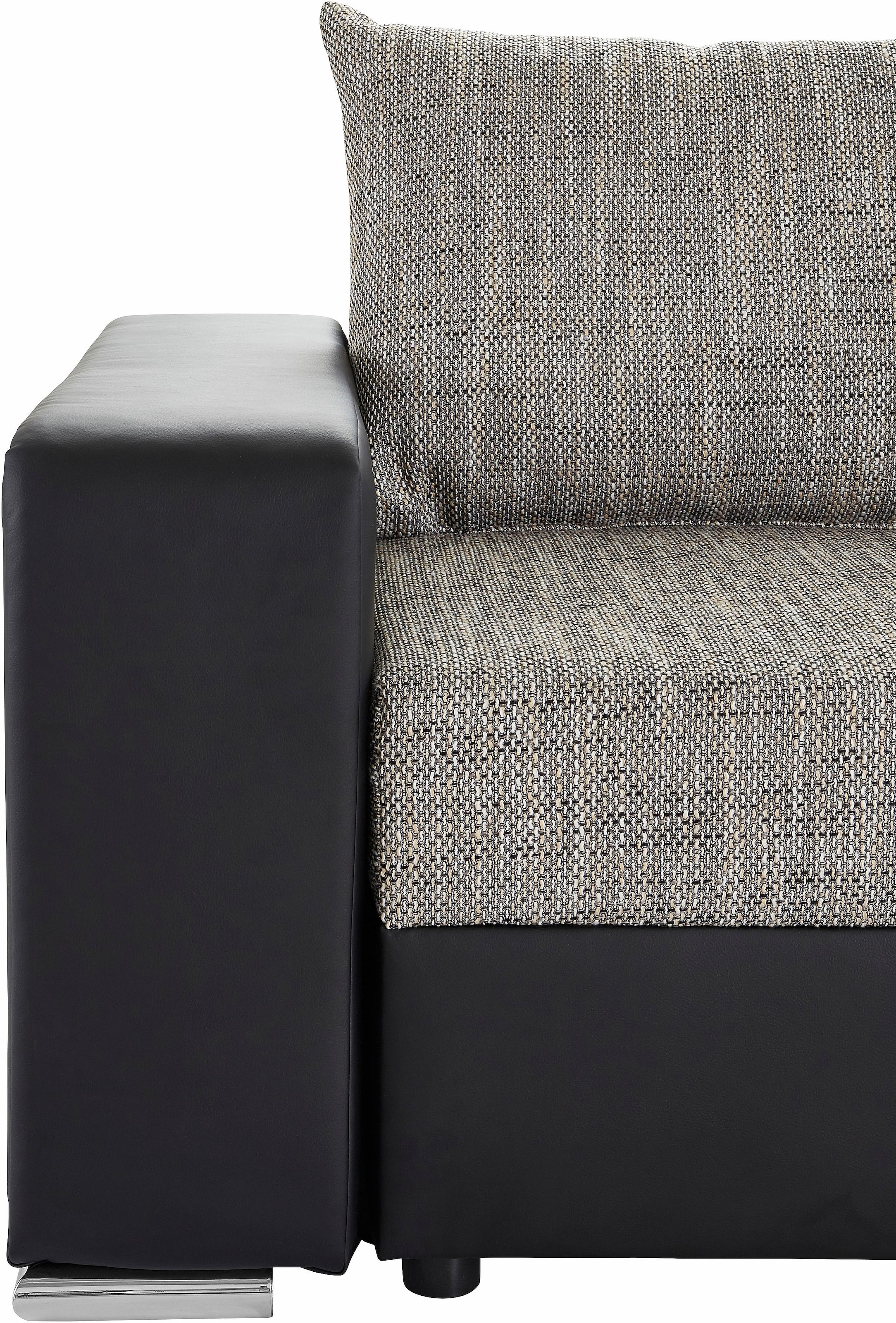 COLLECTION AB Ecksofa »John L-Form«, mit Bettfunktion, Bettkasten und Regalarmteil