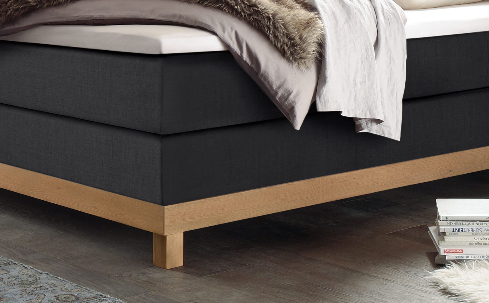 HASENA Boxspringbett »Bella«, inkl. Topper, Massivholzrahmen aus Eiche