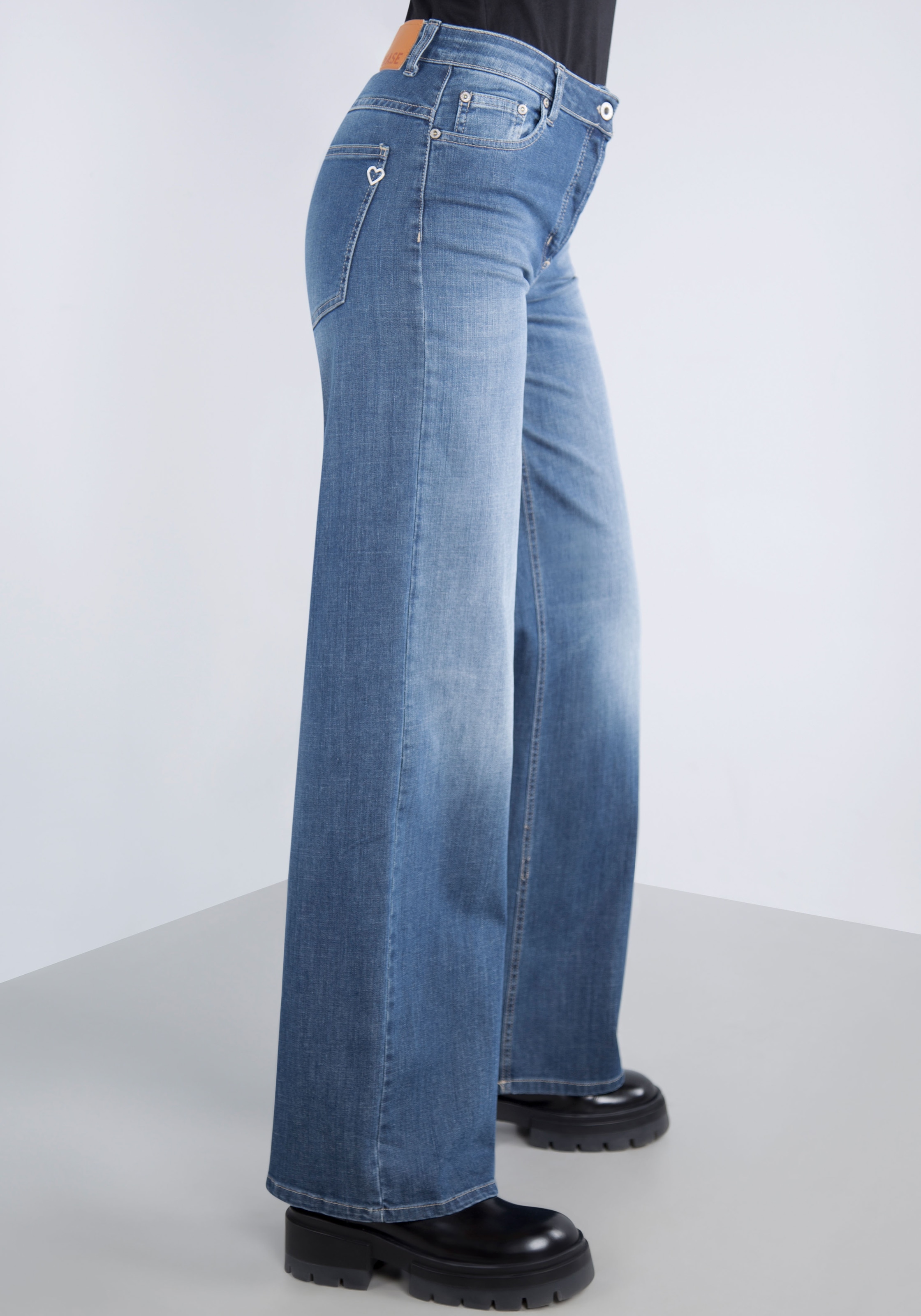 Please Jeans 5-Pocket-Jeans, mit weitem Bein