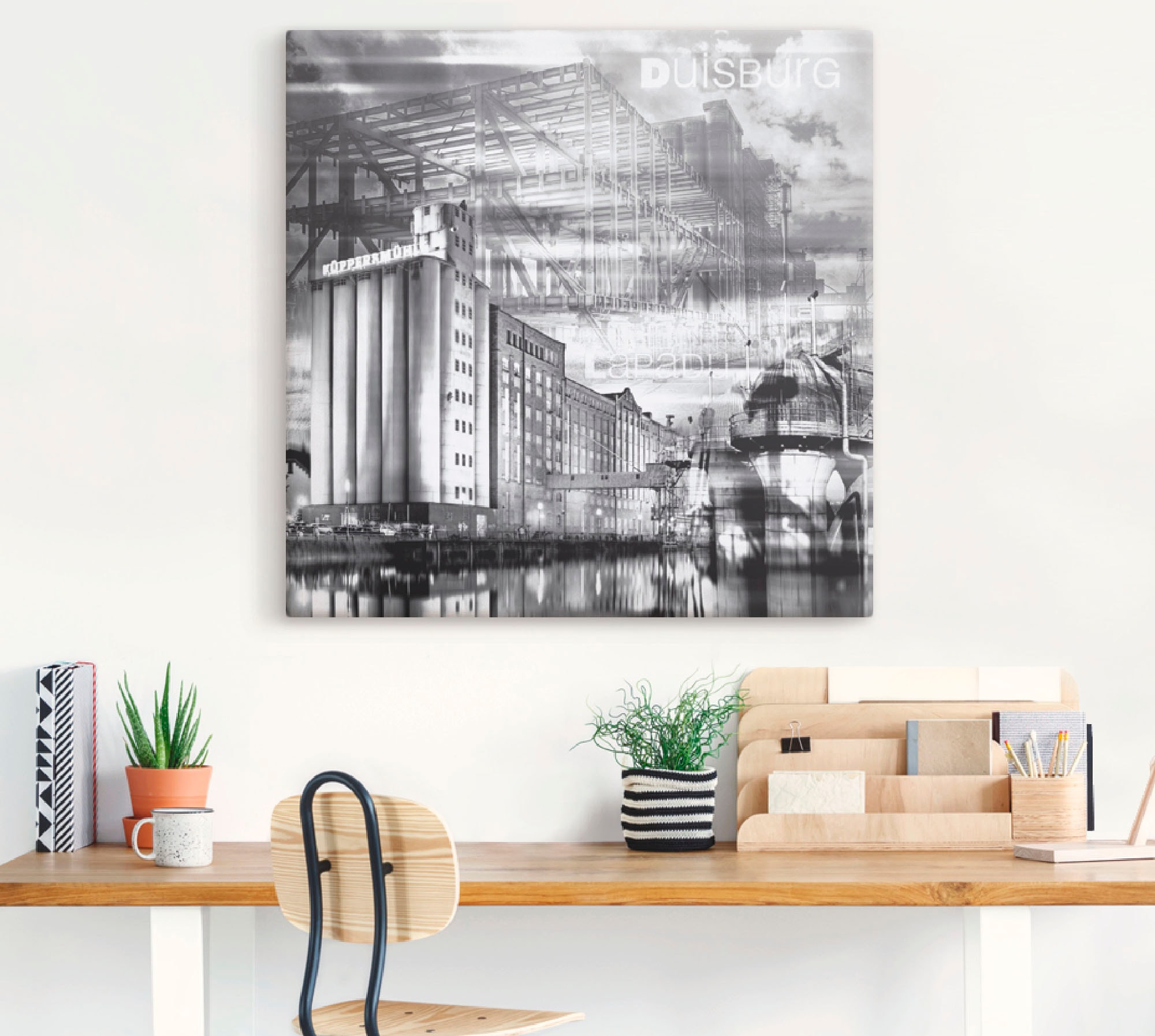 Artland Wandbild »Duisburg Skyline Collage III«, Deutschland, (1 St.), als Leinwandbild, Poster in verschied. Größen