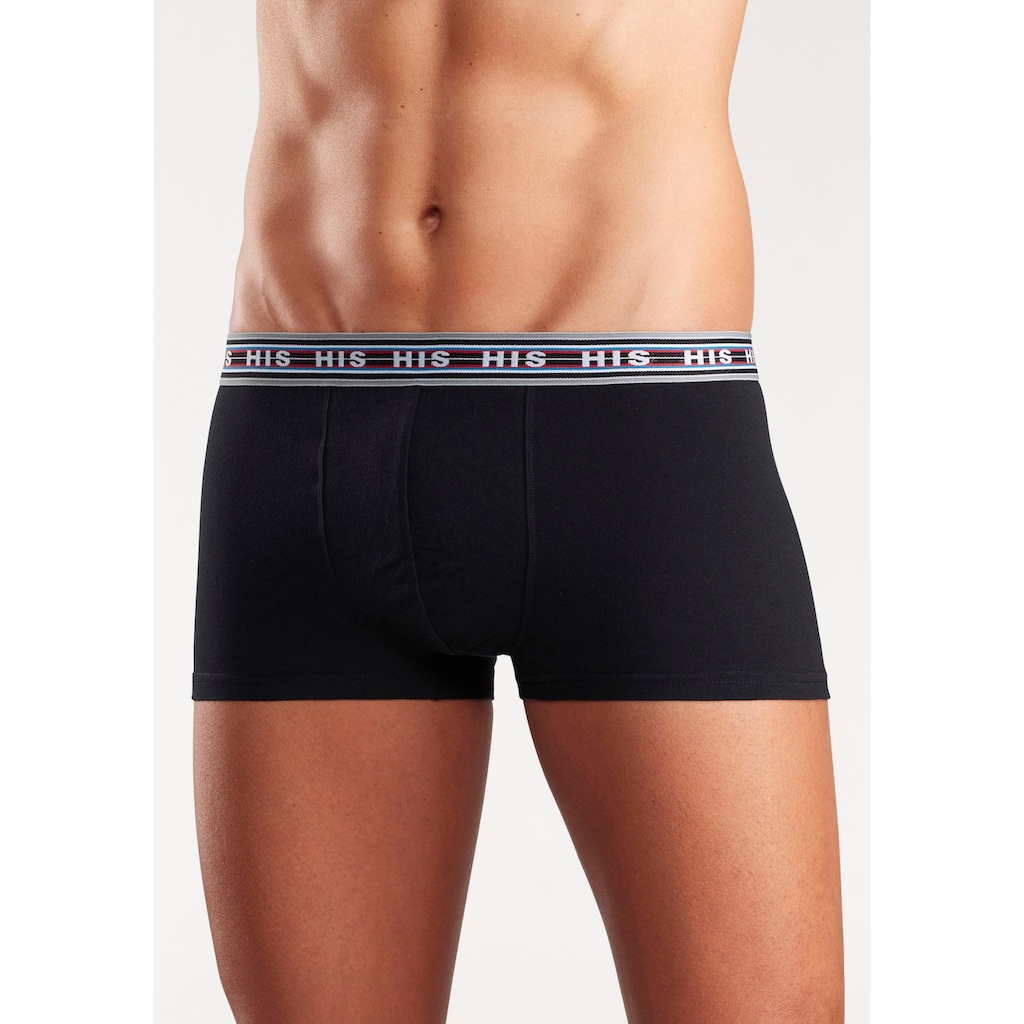 H.I.S Boxershorts, (Packung, 5 St.), in Hipster-Form aus Baumwoll-Stretch