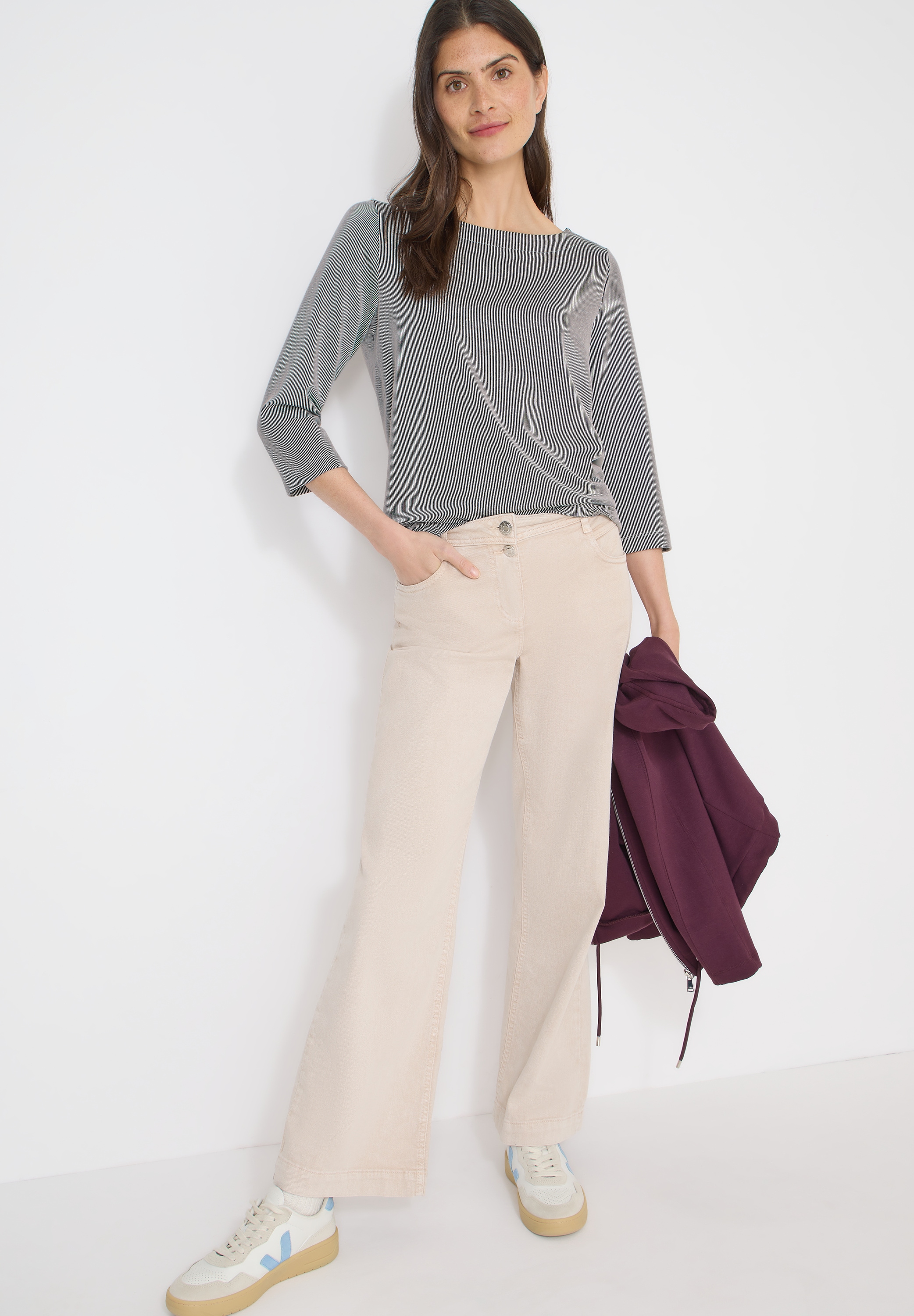 Cecil 3/4-Arm-Shirt mit Streifen Muster