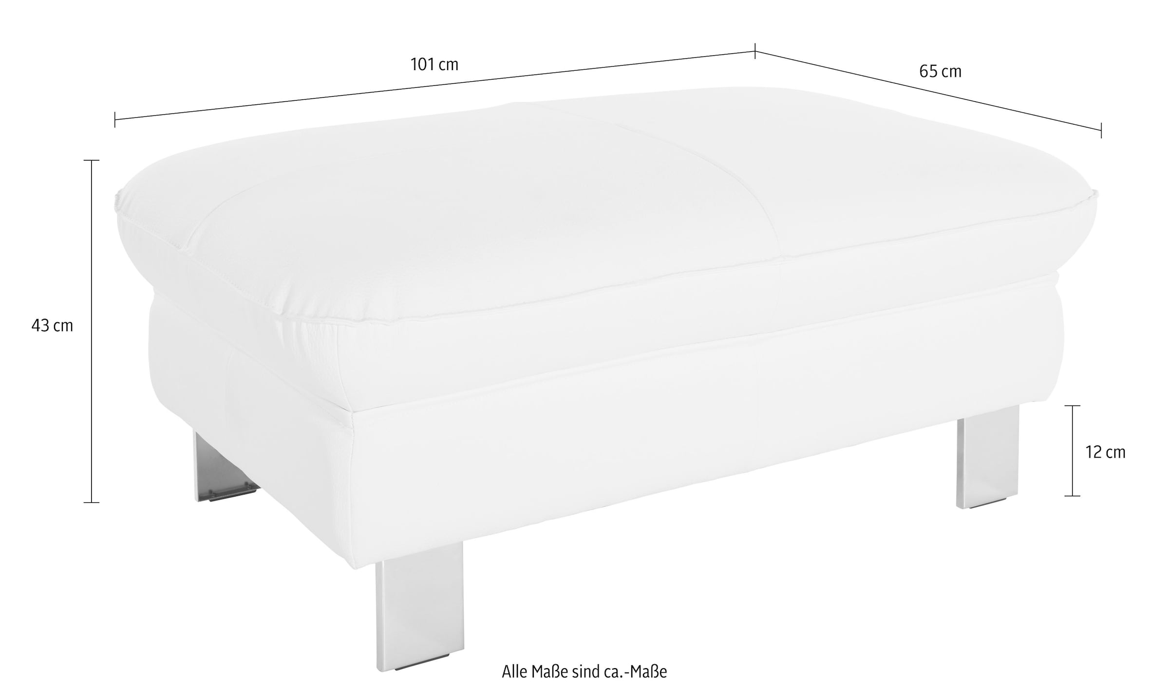 COTTA Hocker »Driver« mit edlen Metallfüßen