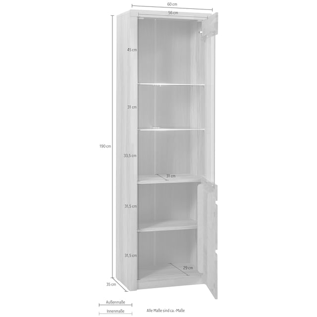 Woltra Vitrine »Silkeborg«, Höhe 190 cm bequem kaufen