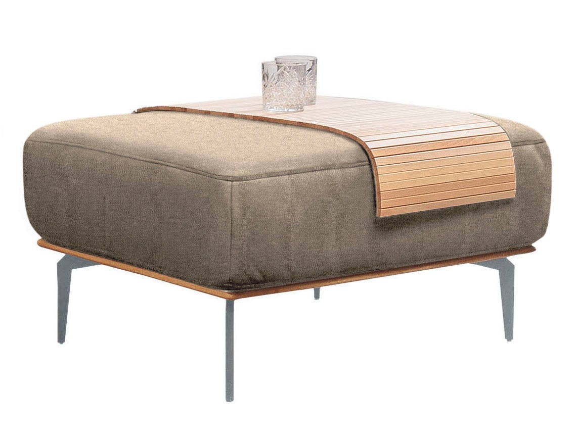 W.SCHILLIG Polsterhocker »run« mit elegantem Holzsockel, Füße in Silber matt, Breite 75 cm