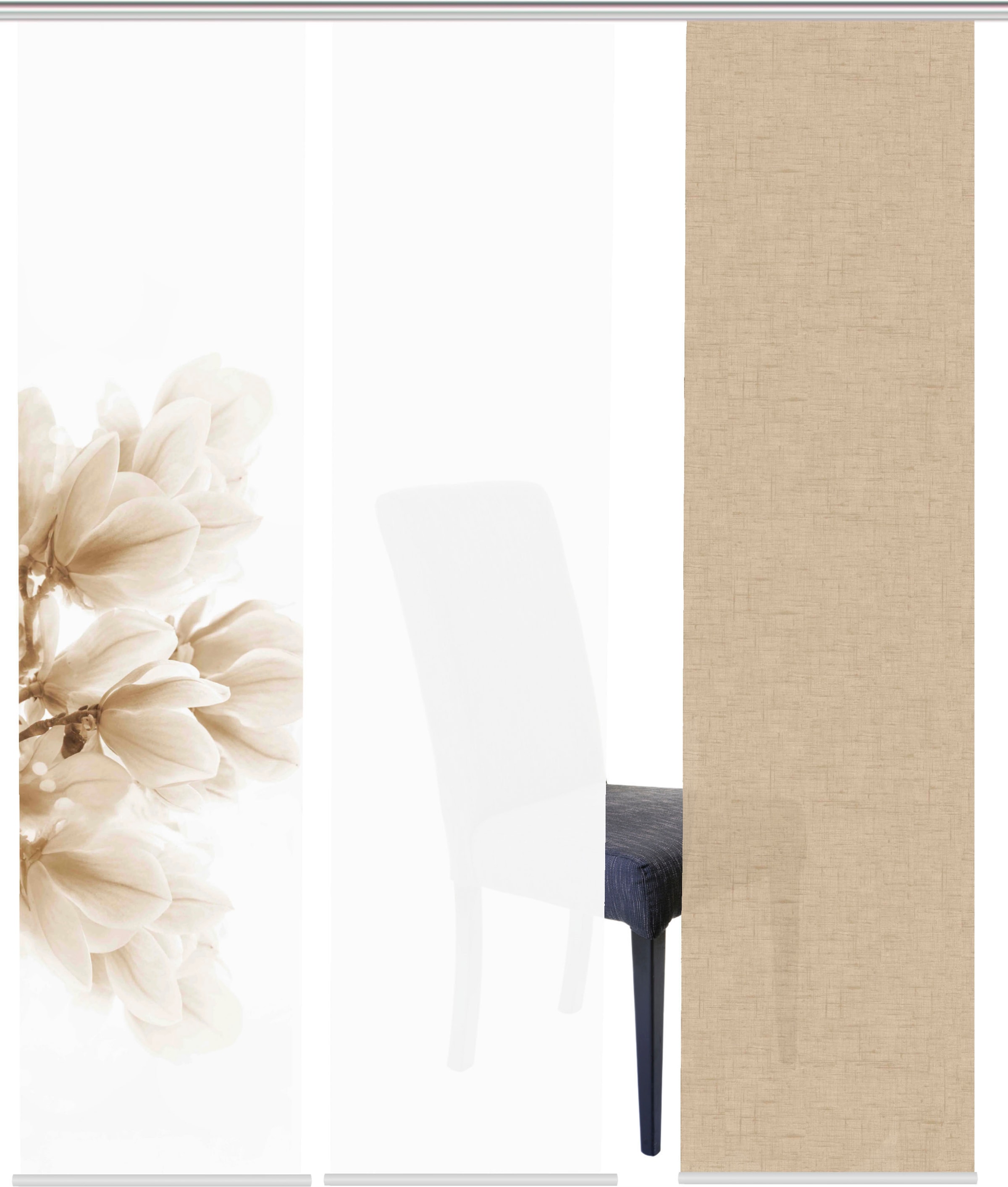 HOME WOHNIDEEN Schiebegardine »KESSI 3er SET«, (3 St.), Schiebevorhang Digidruck 3er Set KESSI