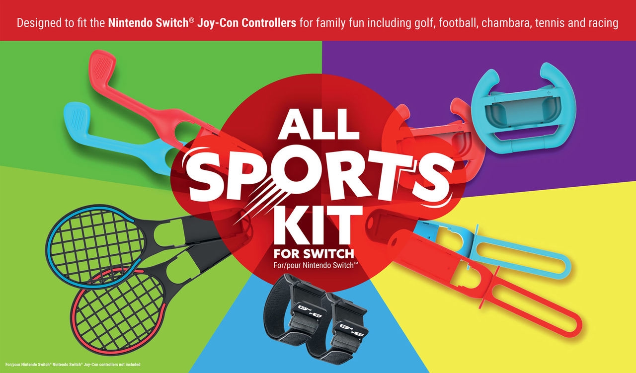Nintendo Switch Switch-Controller »Switch Sports All Sports Kit (Bein- und Armriemen, Golfschläger)«, (Set, 10 St.)