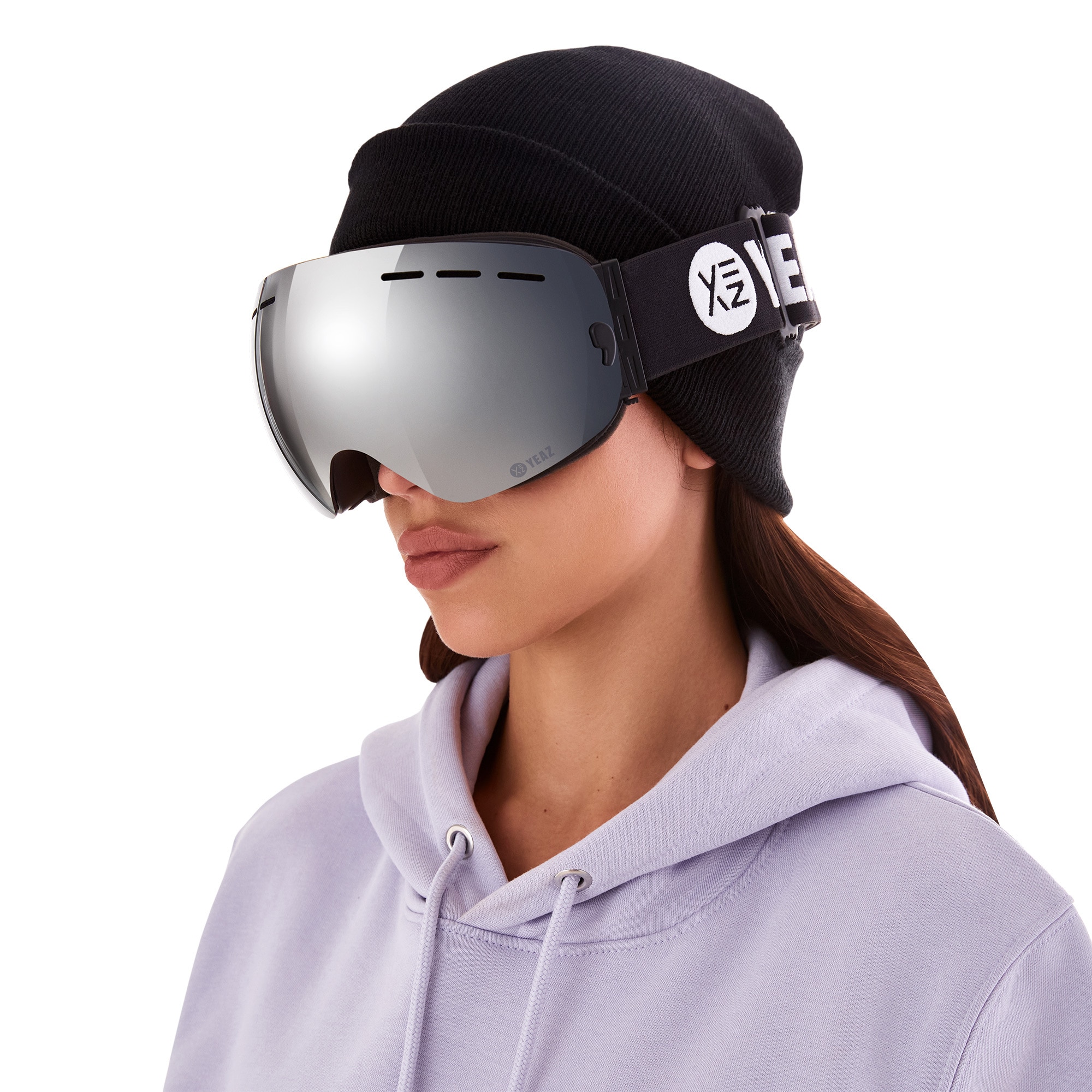 YEAZ Snowboardbrille »Ski- Snowboardbrille ohne Rahmen silber verspiegelt XTRM-SUMMIT«