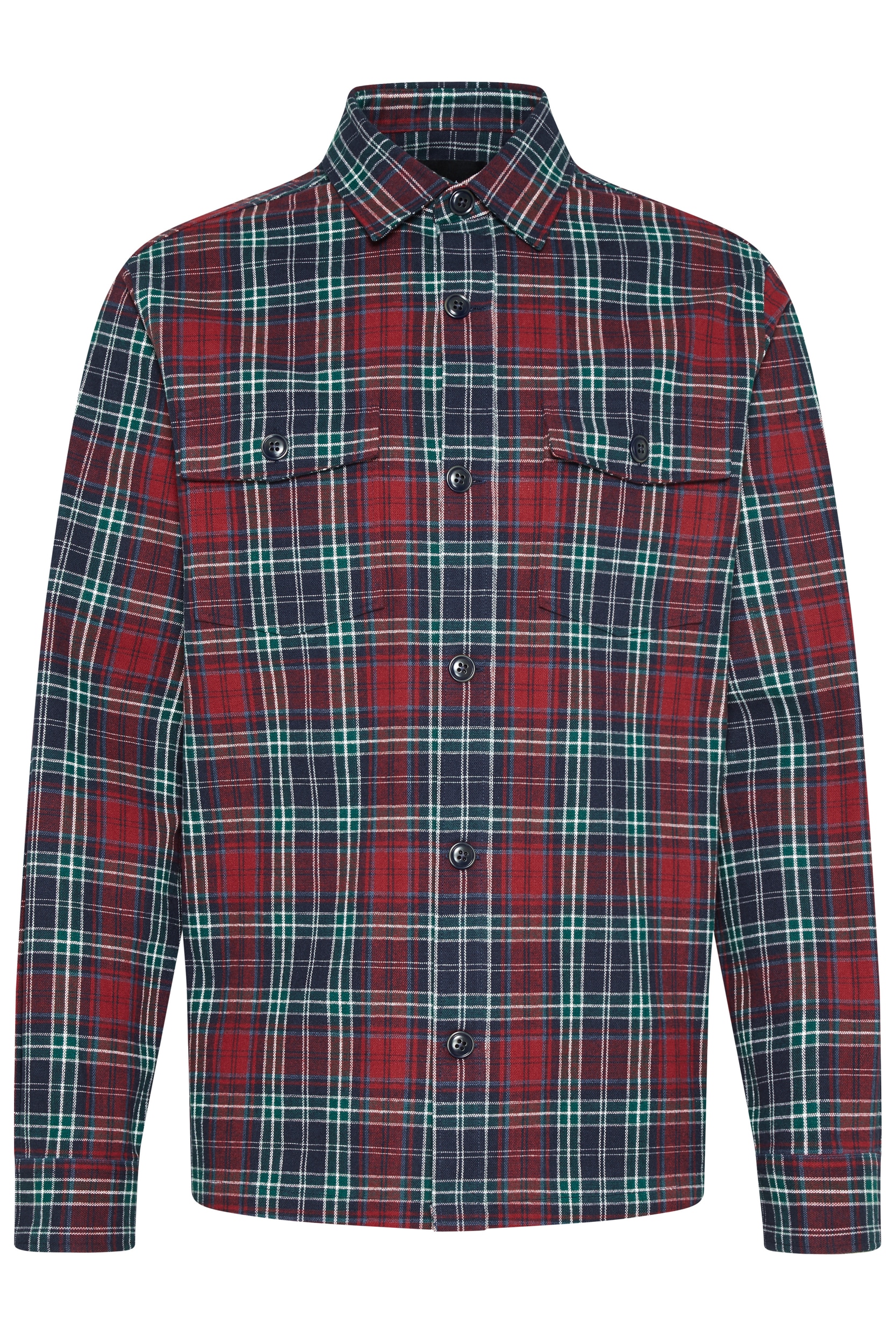 bugatti Langarmhemd »Overshirt« mit Karomuster