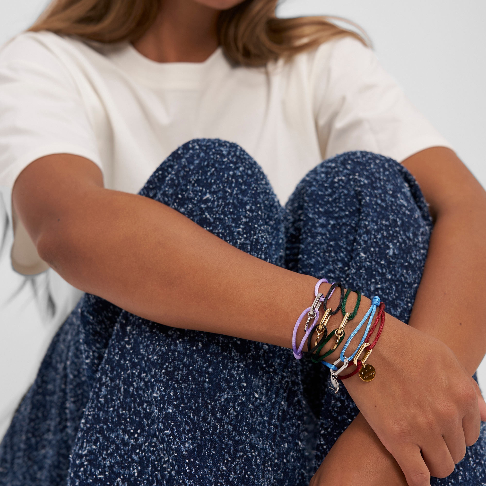 Copenhagen Studios Armband »Schmuck Geschenk Edelstahl Armkette Fabric Link«