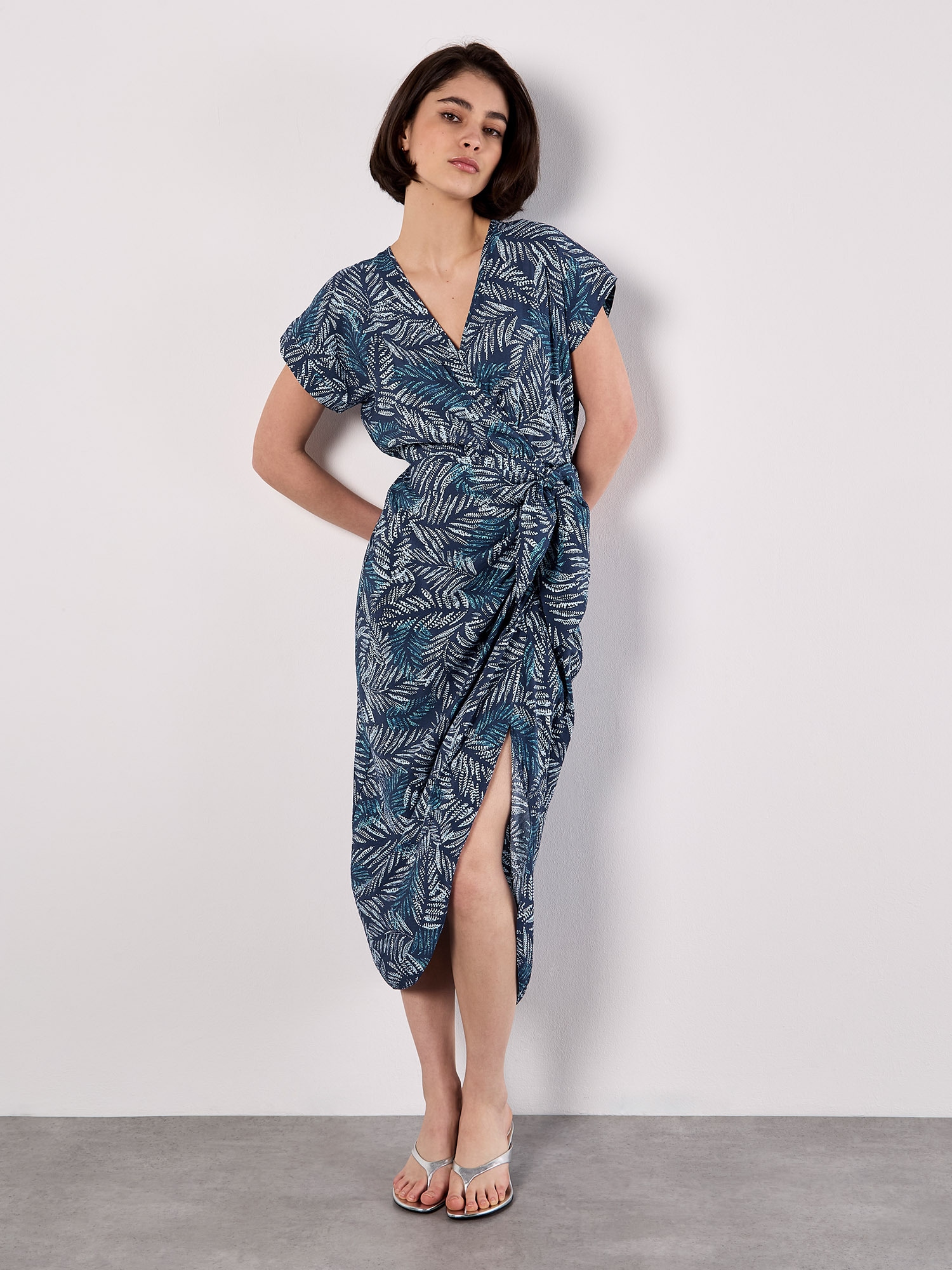 Apricot Druckkleid »Midikleid« 2 tlg. in Wickeloptik