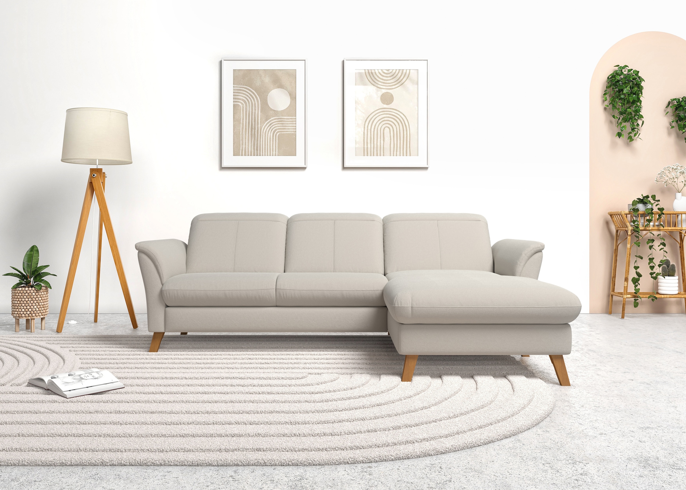 sit&more Ecksofa »Romero L-Form«, wahlweise mit oder ohne Relax-Funktion, Bettfunktion, Bettkasten