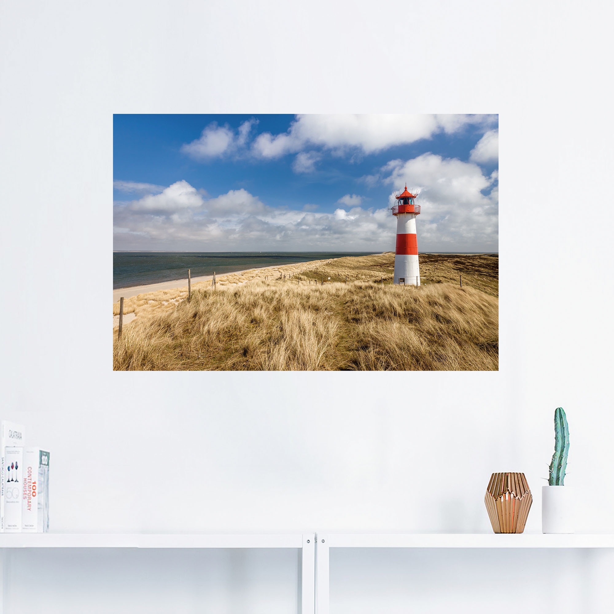 Artland Wandbild »Leuchtturm List-Ost auf Sylt Deutschland«, Gebäude, (1 St.), als Alubild, Leinwandbild, Wandaufkleber oder Poster in versch. Größen