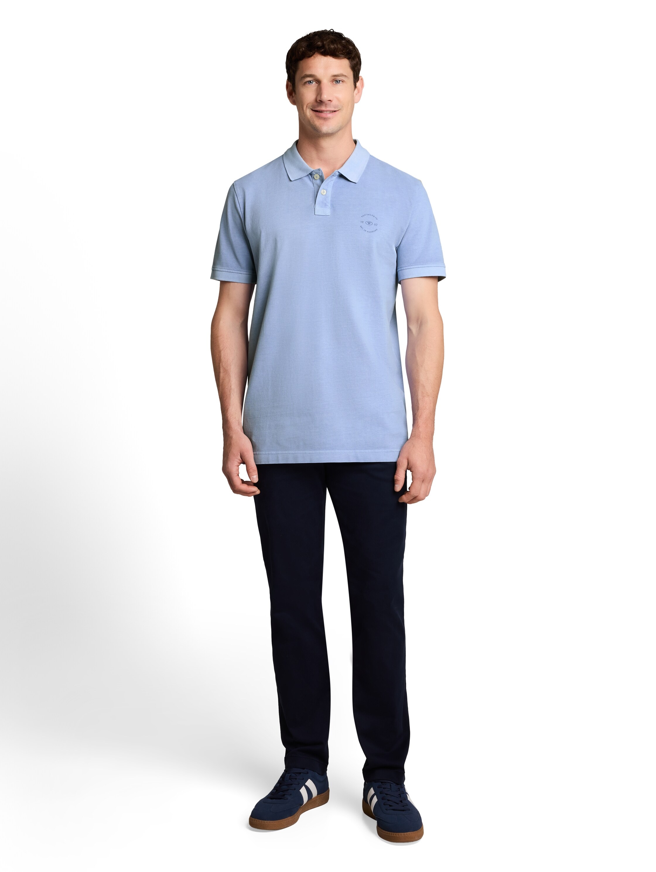 TOM TAILOR Poloshirt Sommershirt mit kleinem Logo-Print