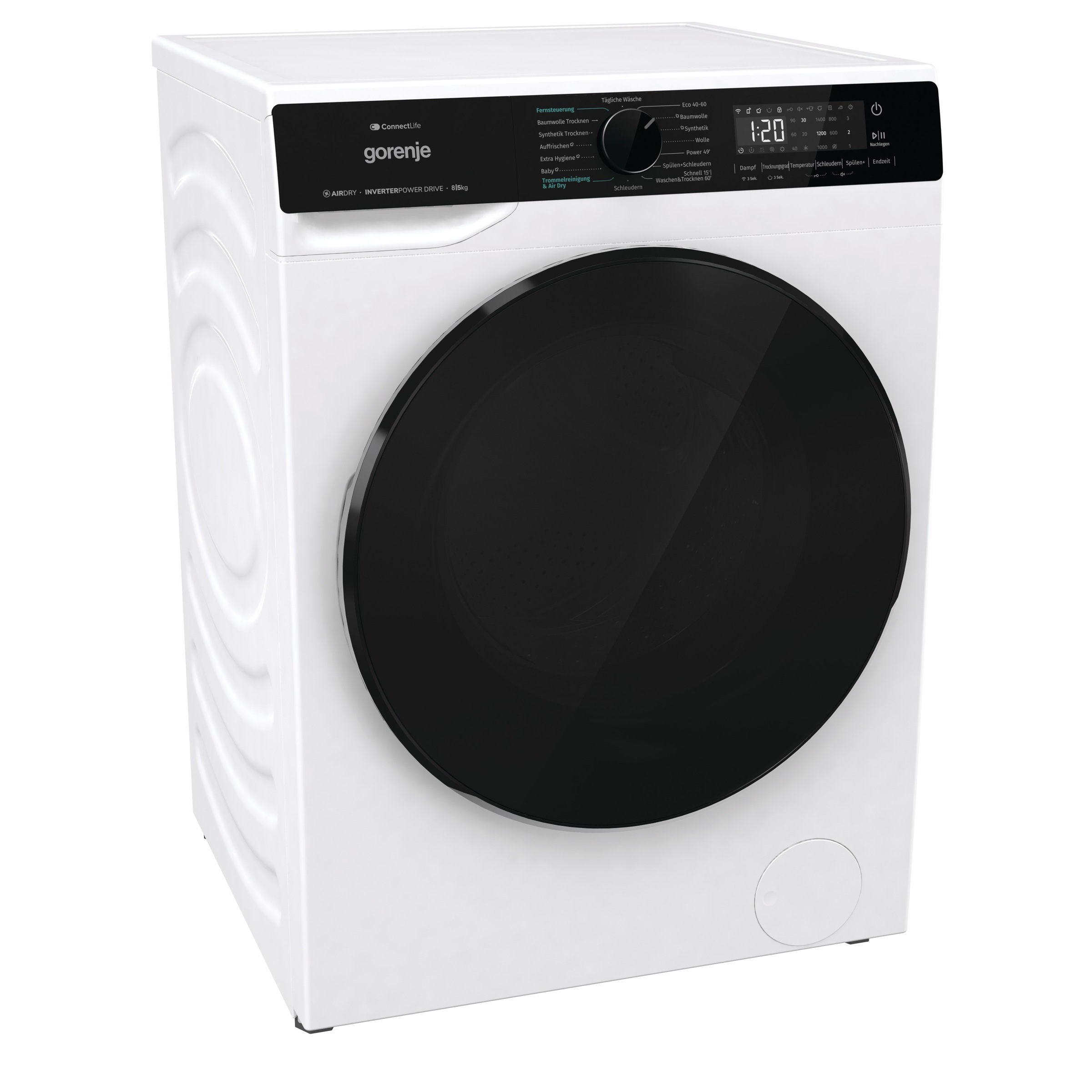 GORENJE, Waschtrockner »WD2PA854ADW/DE« 8 kg /5 kg 72 dB(A) Energieklasse A-30%, weiß, Total Aquastop Sytem