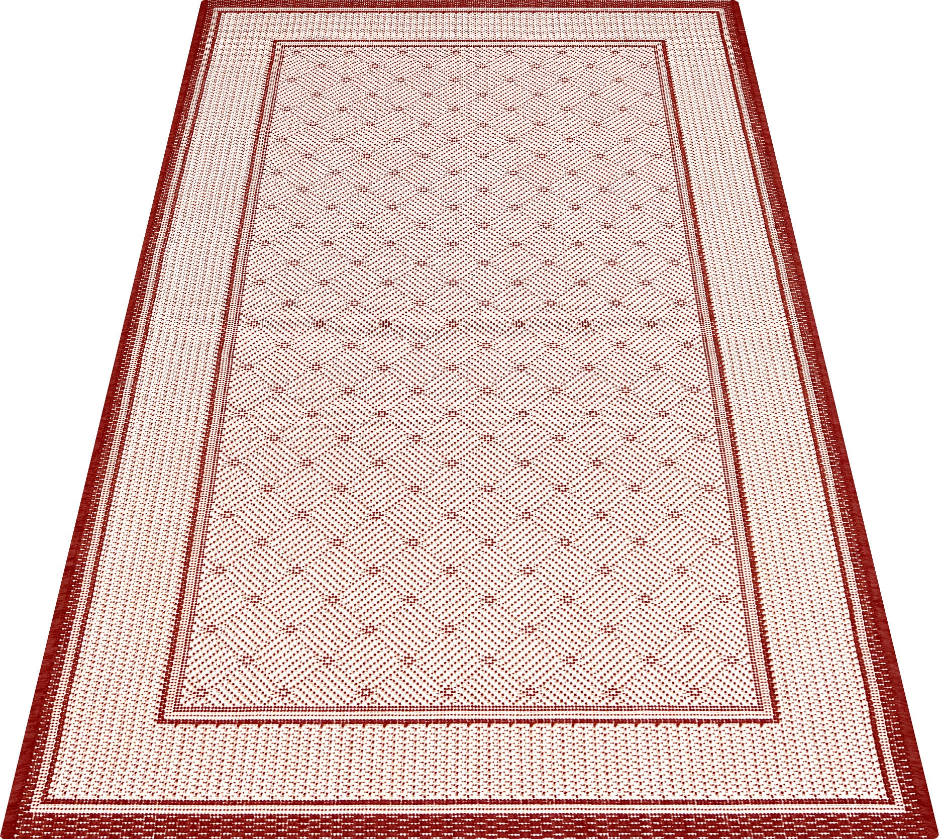 Teppich pflegeleicht, Bordüre, mit rechteckig, Flachgewebe, Scandi andas Sisal-Optik, »Faberg«,