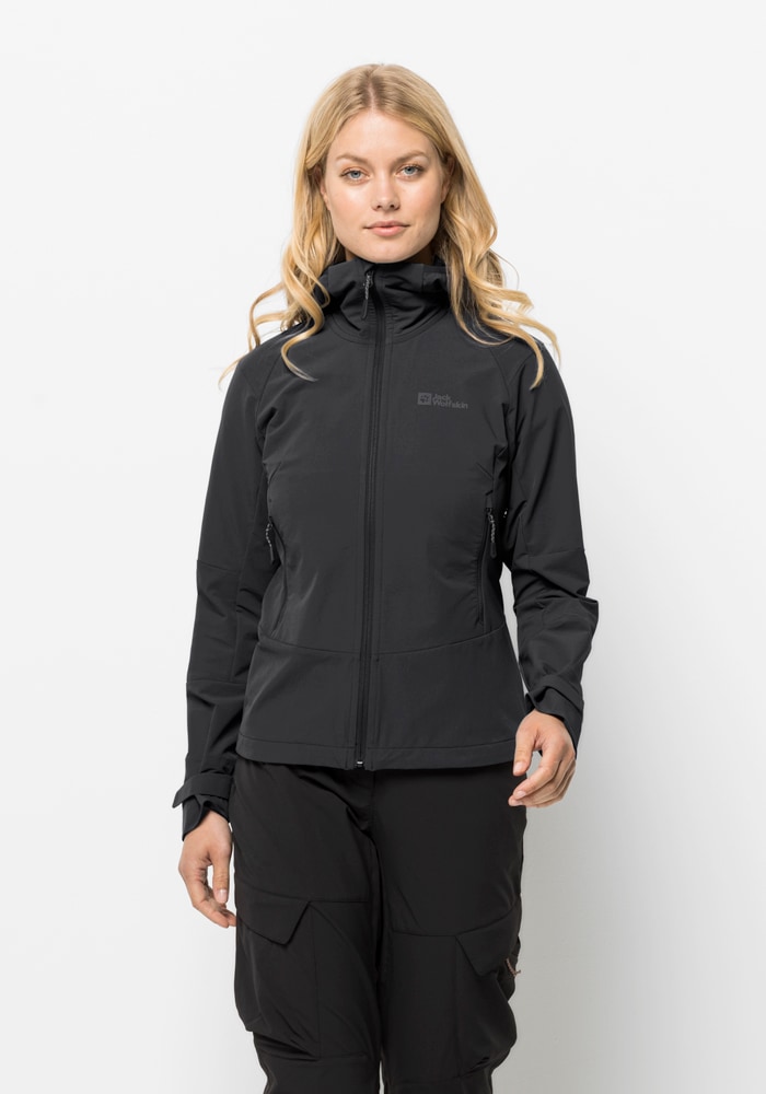 Jack Wolfskin Softshelljacke »KAMMWEG JKT W«, mit Kapuze