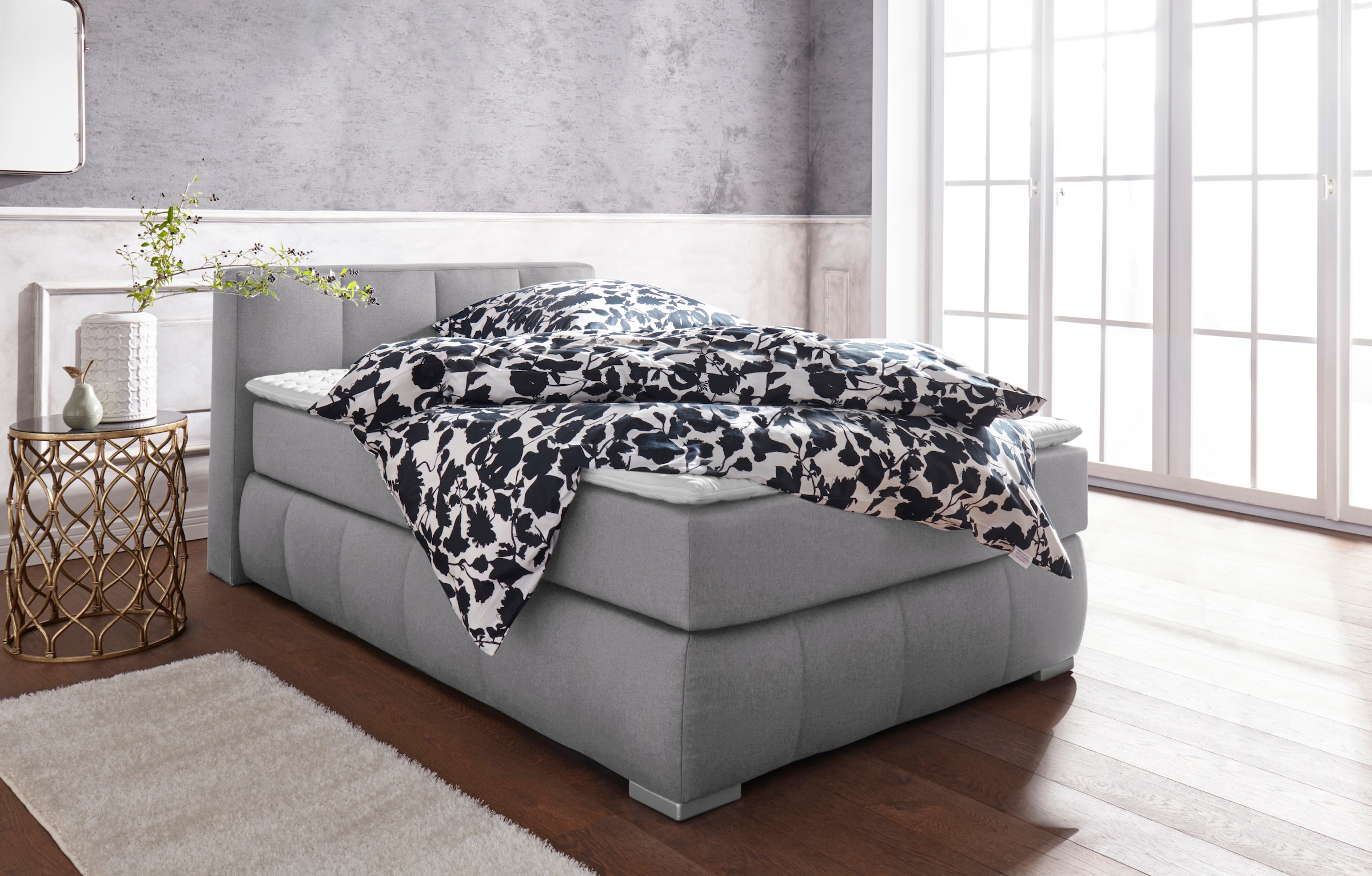 Home affaire Boxspringbett »Chelles«, inkl. Kaltschaumtopper, in 5 Breiten und 3 Matratzenarten