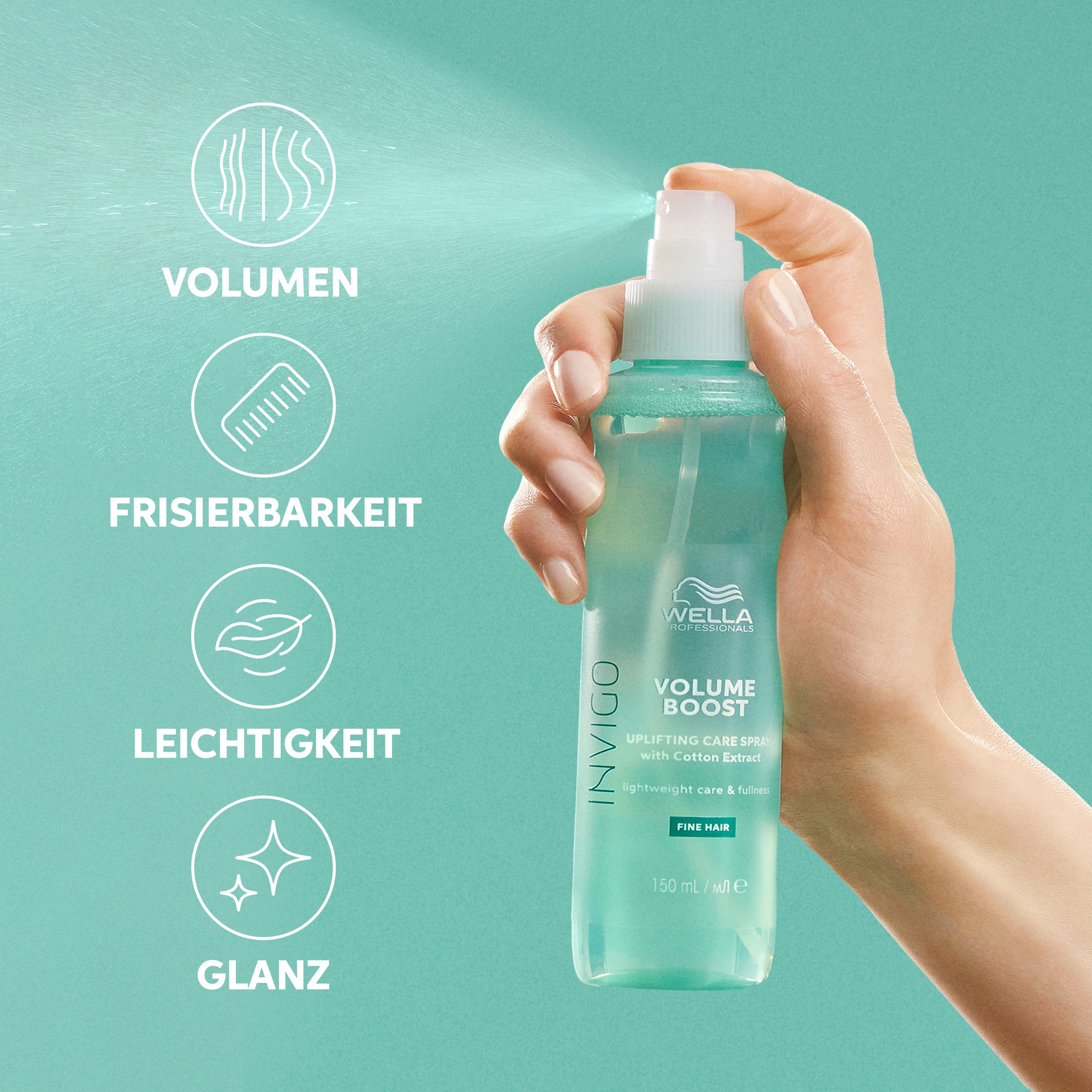 Wella Professionals Haarpflege-Spray »INVIGO VOLUME BOOST UPLIFTING HAIR MIST« mehr Volumen, pflegend, ultimativer Glanz, perfekt für feines Haar