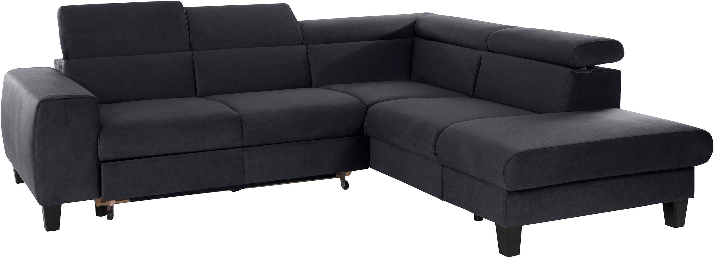 COTTA Polstergarnitur »Morven L-Form«, (Set), Set bestehend aus: Ecksofa mit Kopfteilverstellung & Hocker