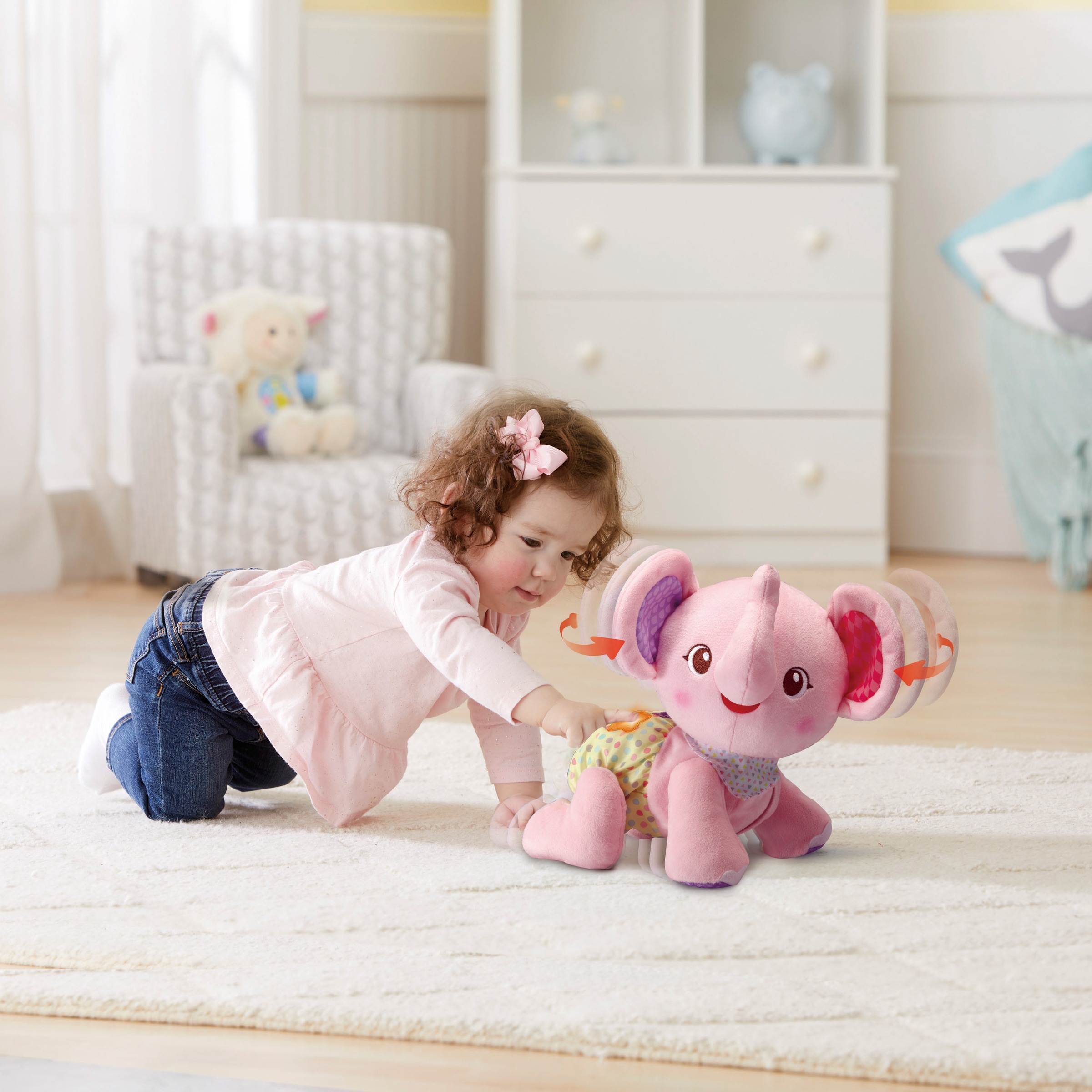 Vtech® Kuscheltier »VTechBaby, Krabbel mit mir Elefant, pink«