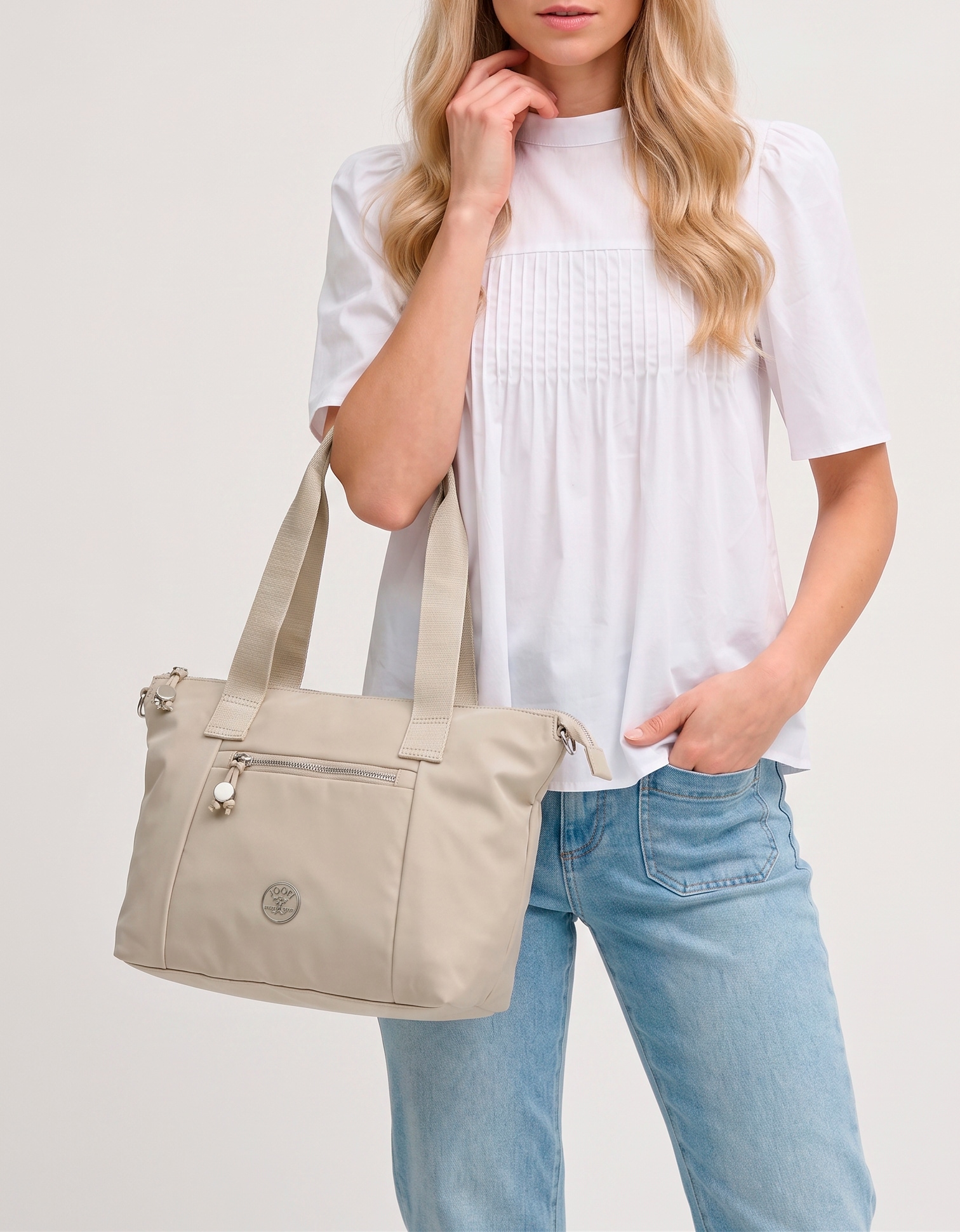 Joop Jeans Shopper »lietissimo 1.0 janita shopper lhz« Damen Umhängetasche, Handtasche im Querformat