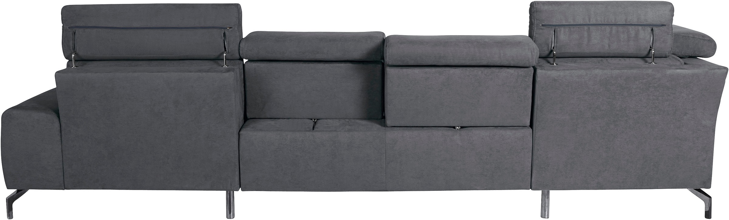 sit&more Wohnlandschaft »Gizeh U-Form«, 15 cm Fußhöhe, inklusive Sitztiefenverstellung und Kopfteilverstellung