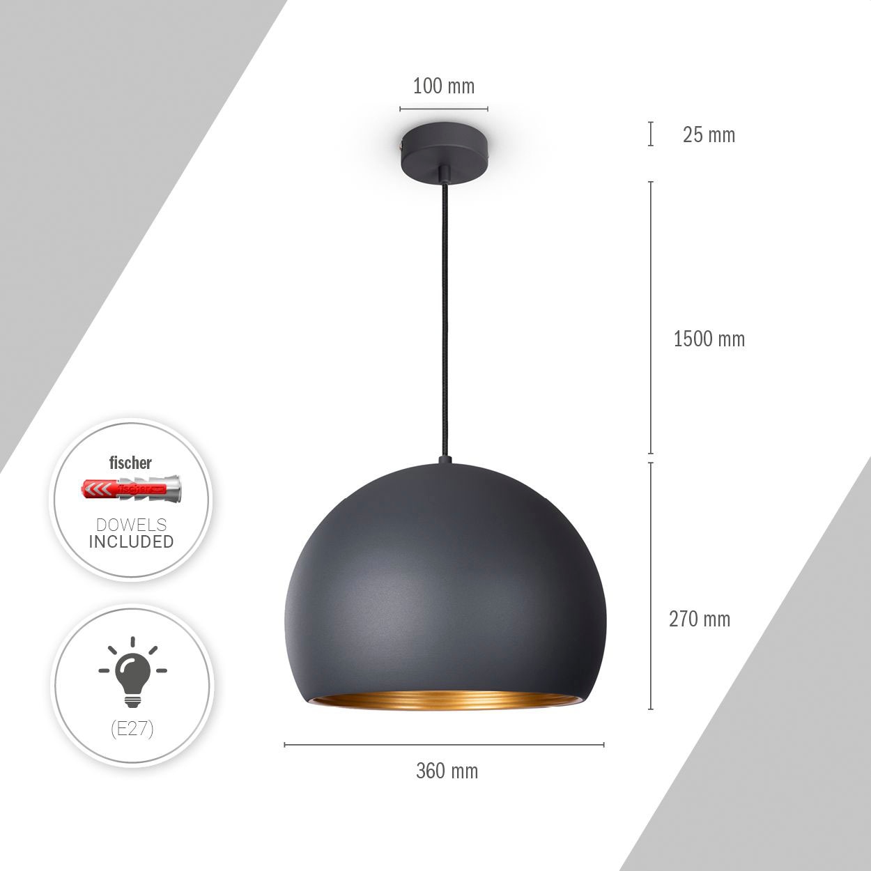 Paco Home Pendelleuchte »JOHN« E27