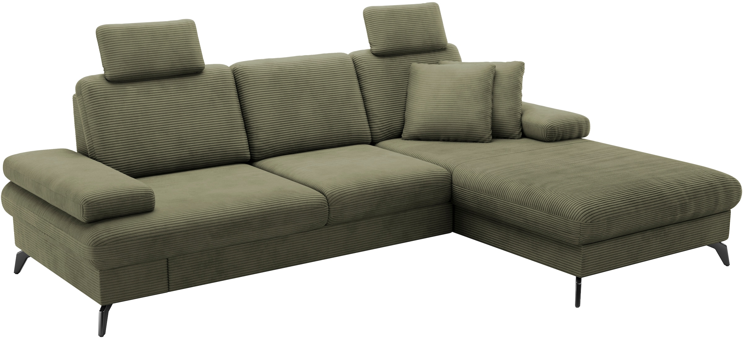 sit&more Ecksofa »Morris Jubi L-Form«, inkl. Armteilfunktion und 1 Zierkissen, wahlweise mit Bettfunktion
