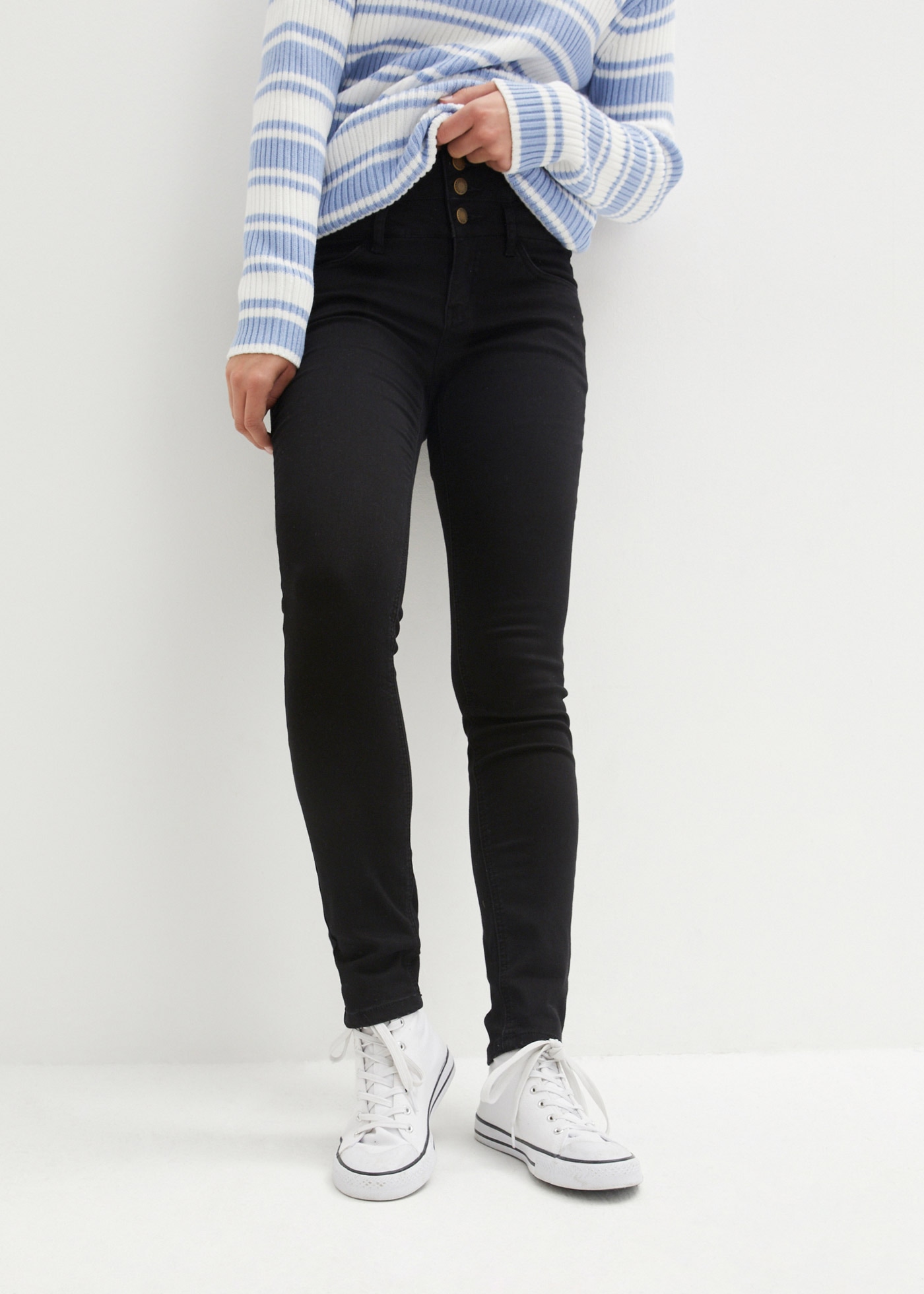 bonprix Skinny-fit-Jeans »Skinny Jeans High Waist, Shaping Thermojeans« Skinny fit, mit Shaping Effekt, wärmende Thermojeans