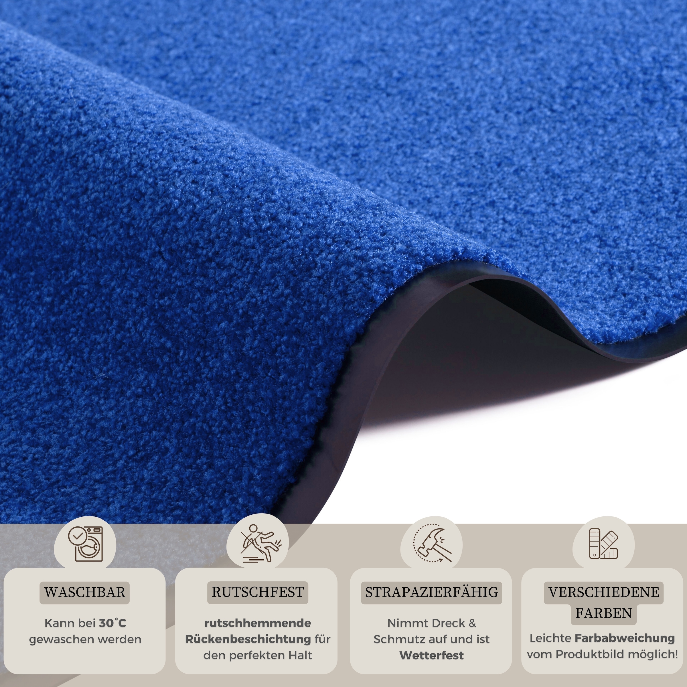 HANSE Home Fußmatte »Wash & Clean«, rechteckig, 7 mm Höhe, Schmutzfangmatte, Türmatte, In- und Outdoor, Teppich, Läufer, waschbar