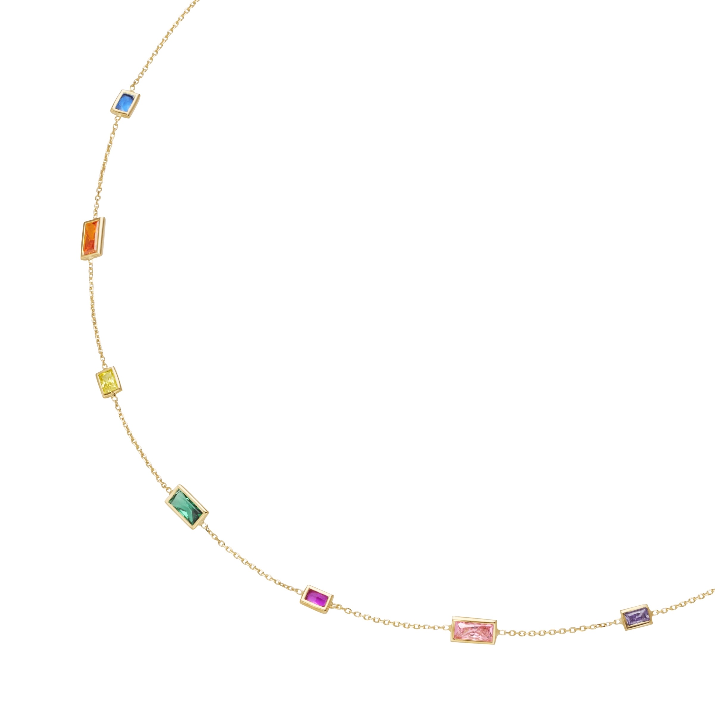 Luigi Merano Goldkette »Collier mit farbigen Steinen, Gold 375«