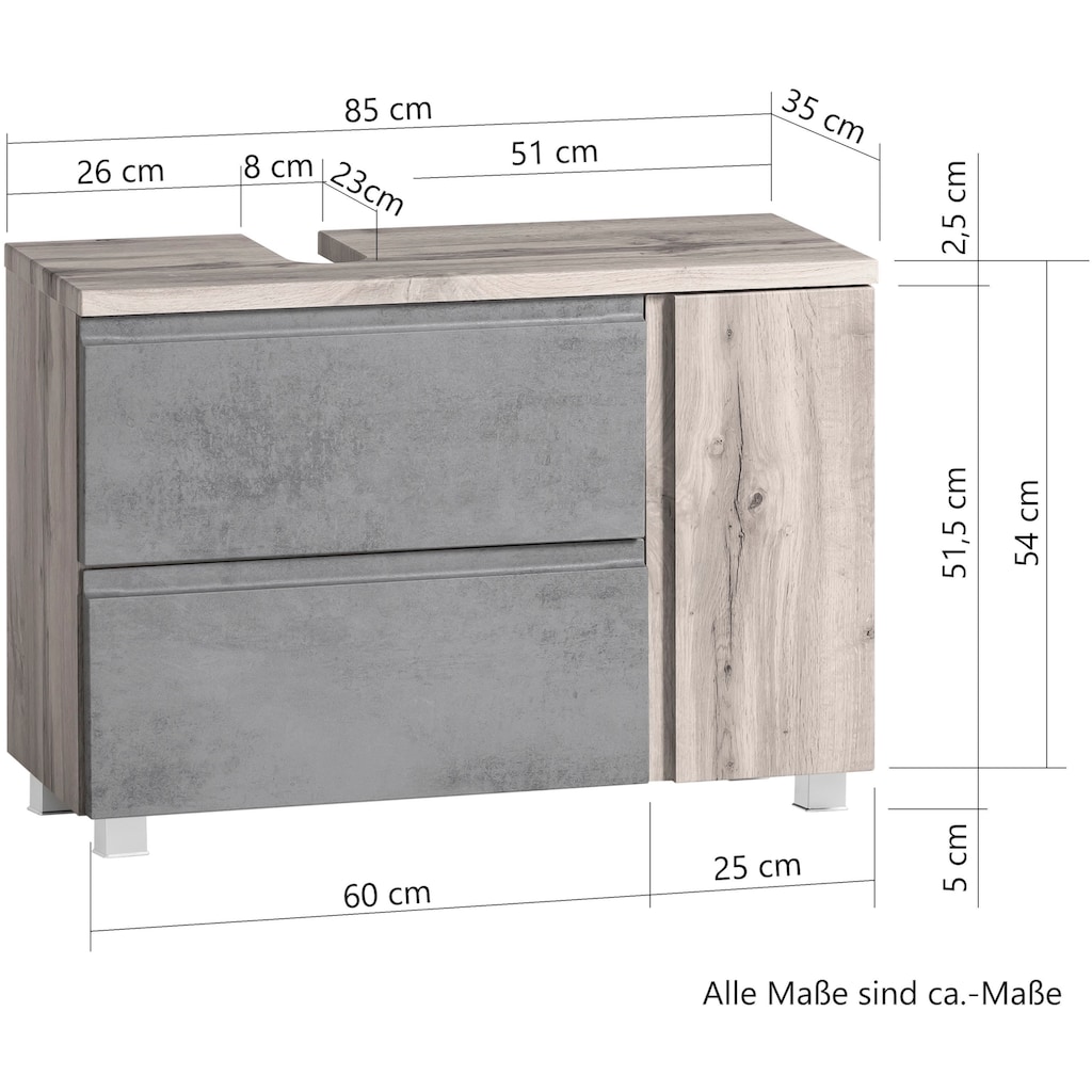 HELD MÖBEL Waschbeckenunterschrank »Sölden«