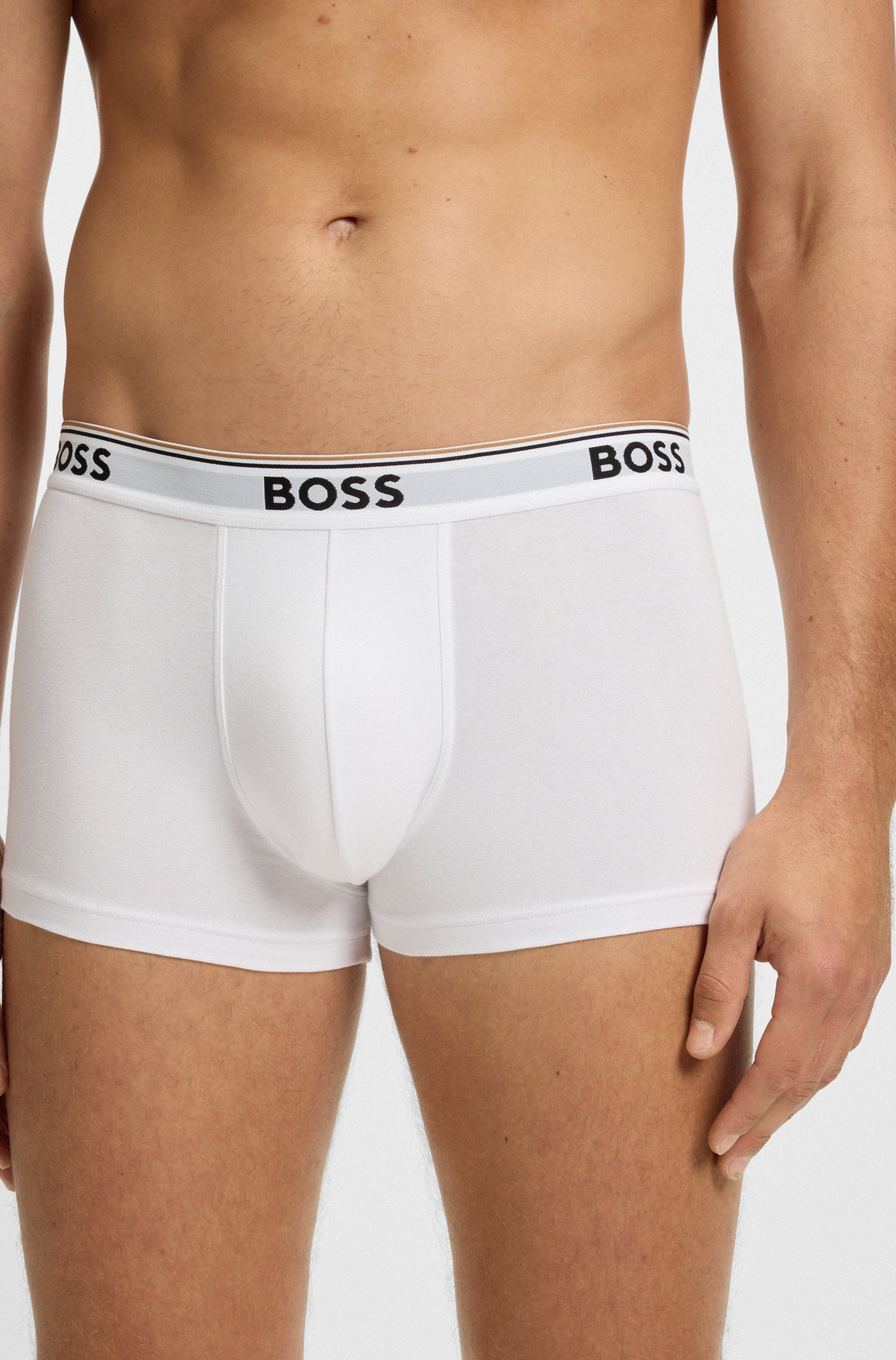BOSS Boxer »TRUNK 3 PACK«, (3 St.), BOSS Schriftzug auf dem Bund