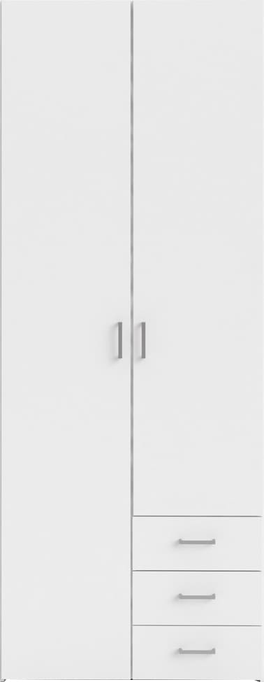 Home affaire Kleiderschrank, Mit viel Stauraum, graue Stangengriffe, Gr. ca. 200,4 x 77,6 x 49,5 cm