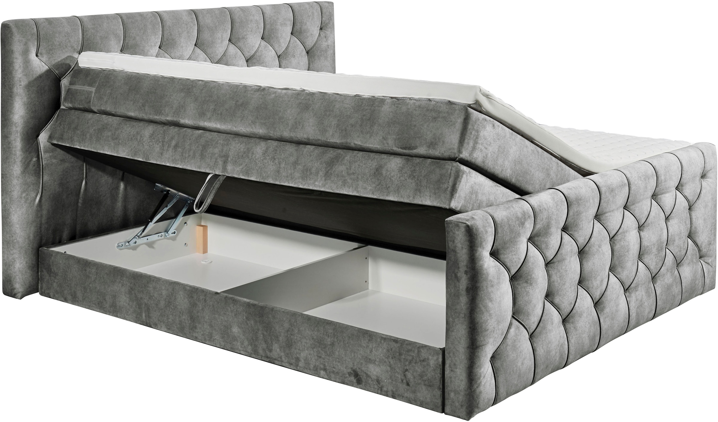 ED EXCITING DESIGN Boxspringbett »"Cashfield", OTTOs Choice! Topseller inkl. zwei Bettkästen & Topper«, erhältlich in den Größen 160x200cm und 180x200cm