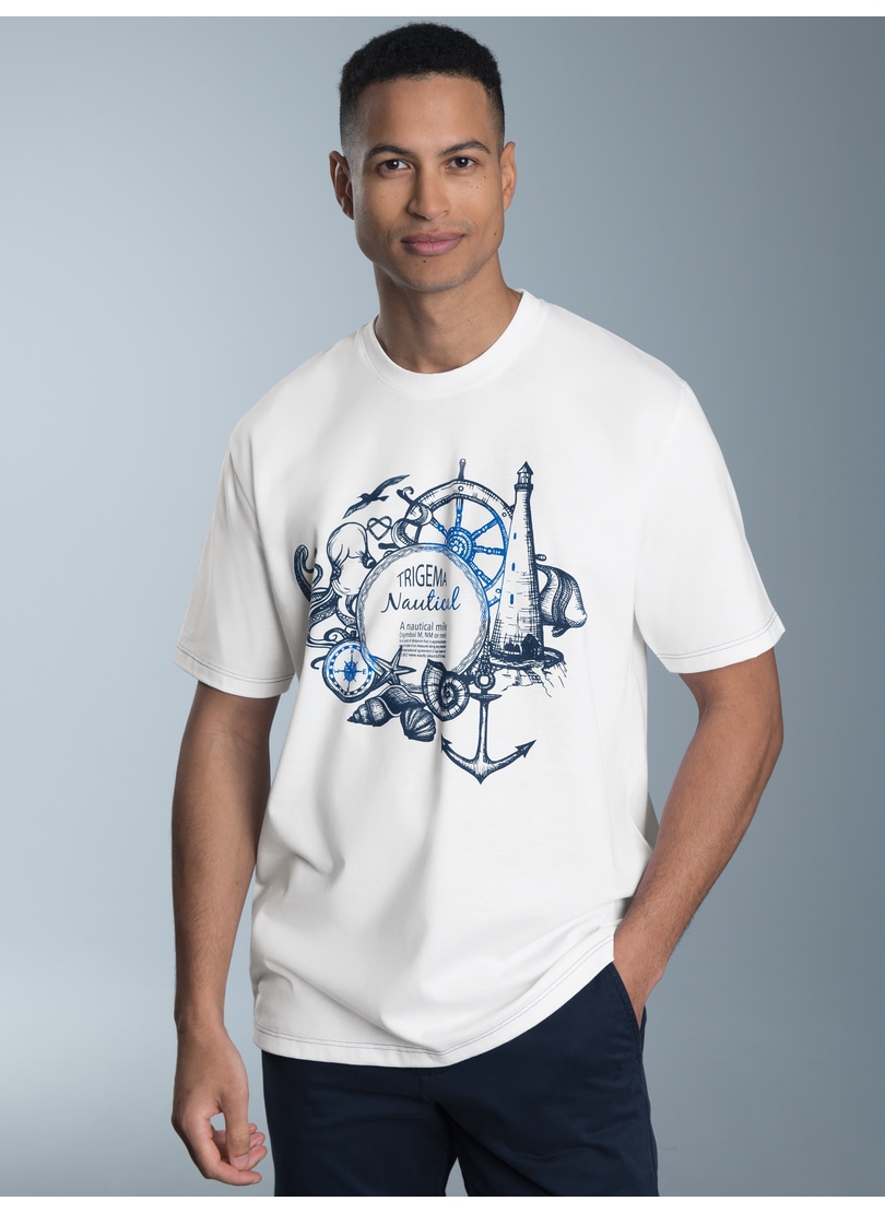 Trigema T-Shirt »TRIGEMA T-Shirt mit maritimem Printmotiv«, (1 tlg.)
