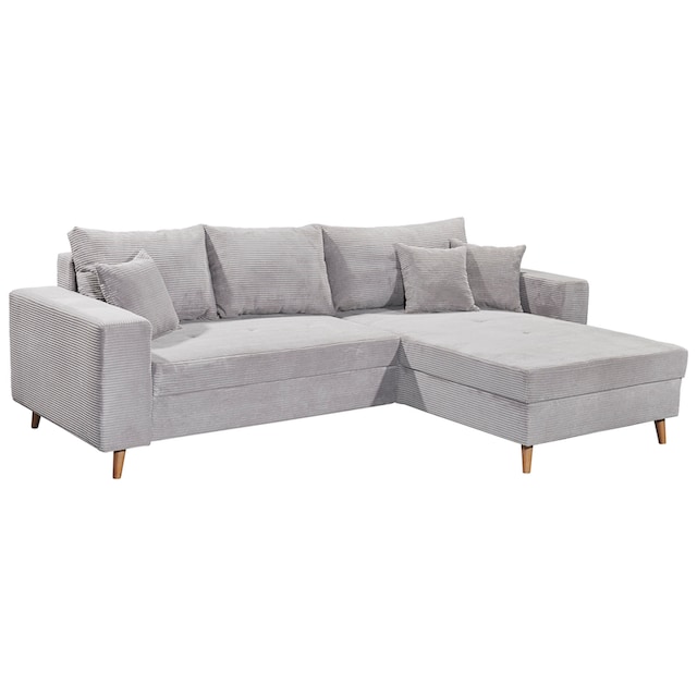 ED EXCITING DESIGN Ecksofa »Larina«, (2 St.), frei stellbar, Bettfunktion &  Bettkasten, inkl. Rücken- und Zierkissen bequem kaufen